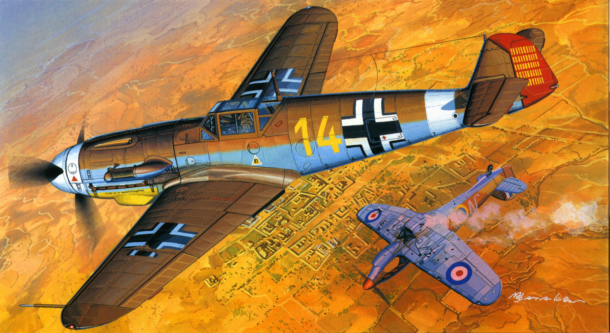 рисунок Messerschmitt Bf 109F-4/Trop