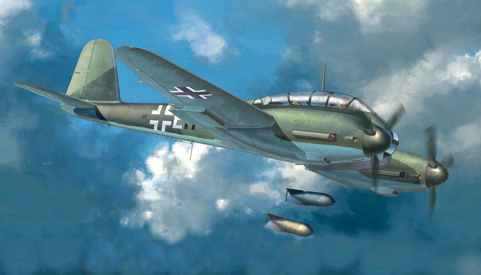 рисунок Messerschmitt Me 410A-1