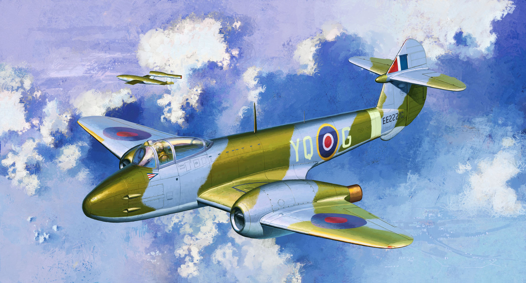 рисунок Gloster Meteor F.1