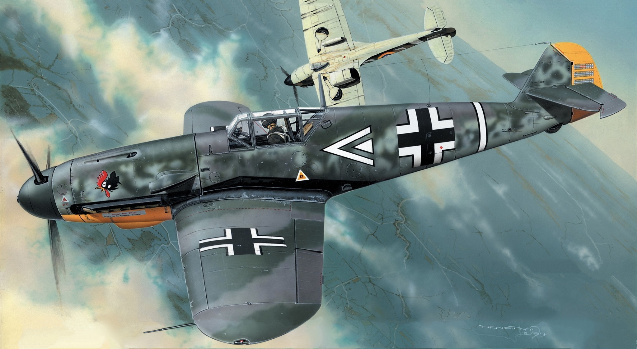 рисунок Bf 109F-4