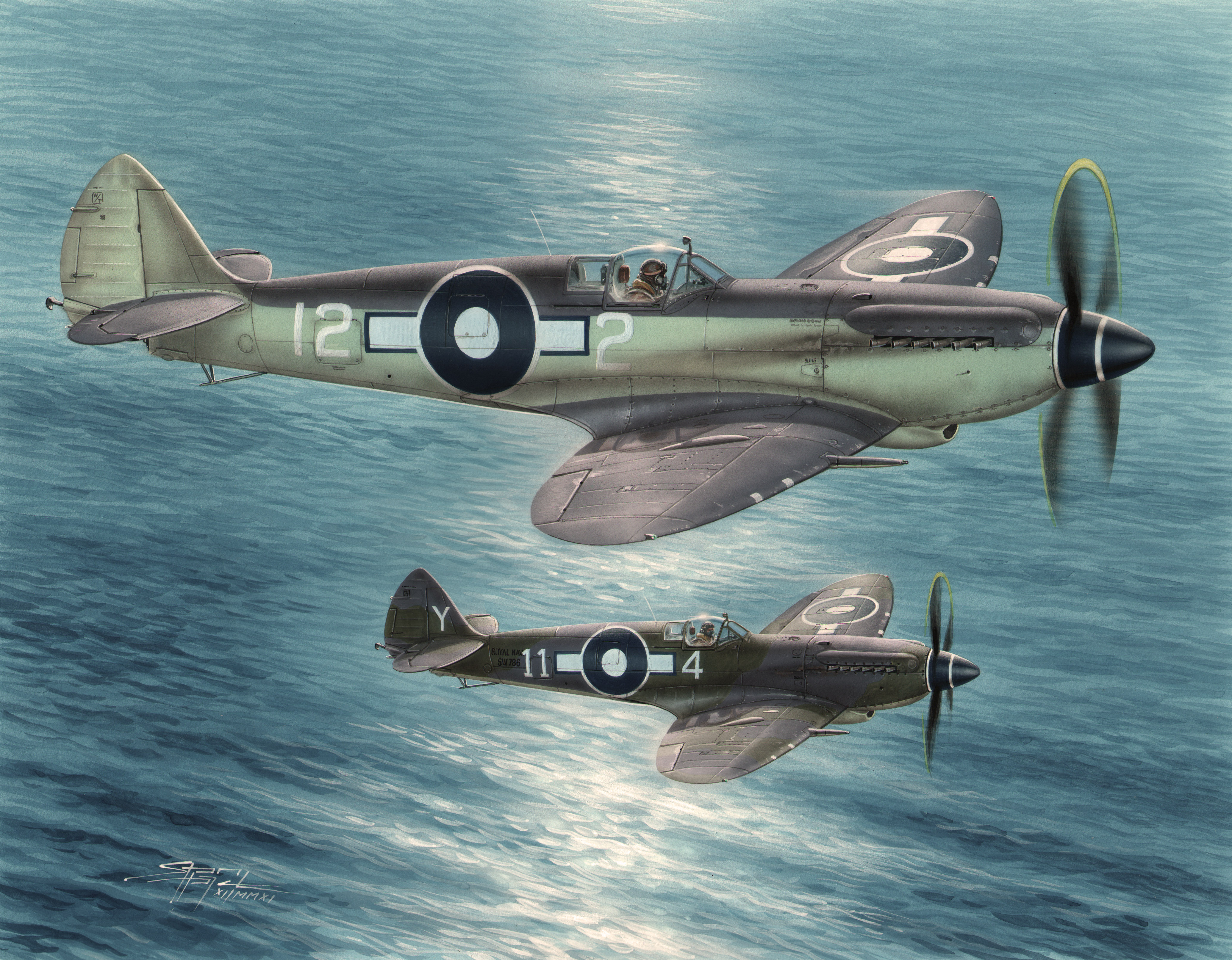 рисунок Supermarine Seafire F Mk.XV