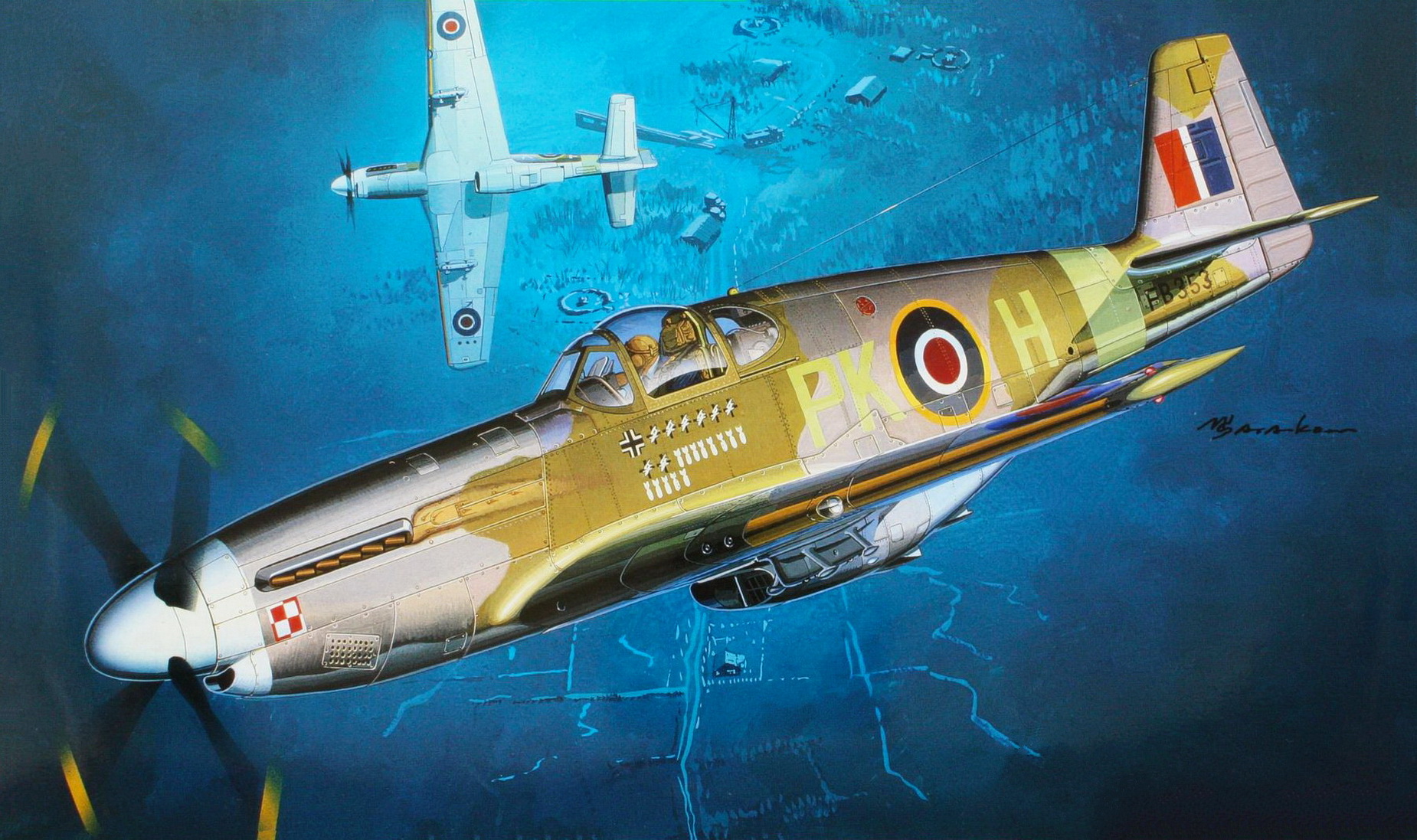 рисунок North American RAF Mustang III