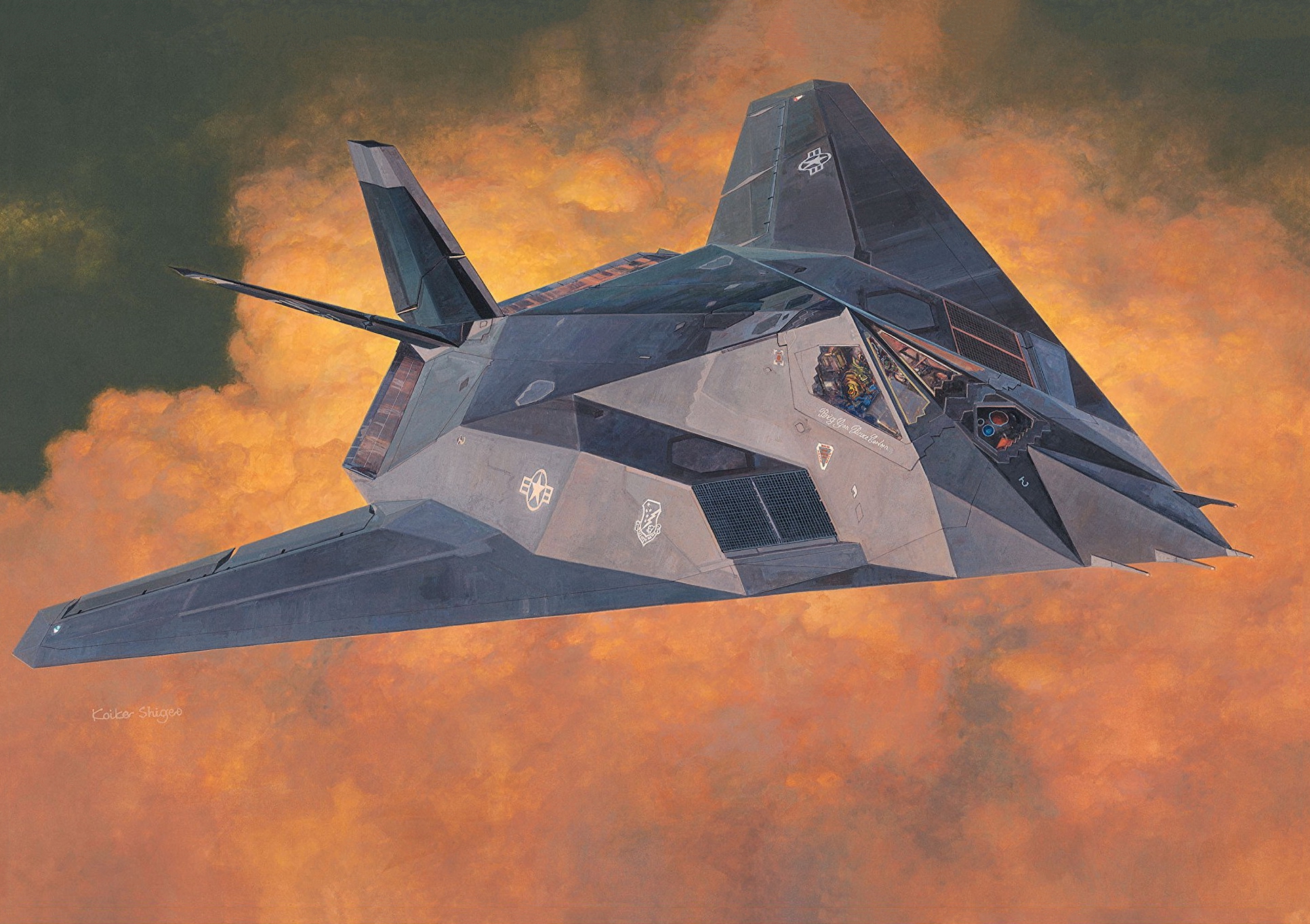 рисунок F-117A Nighthawk