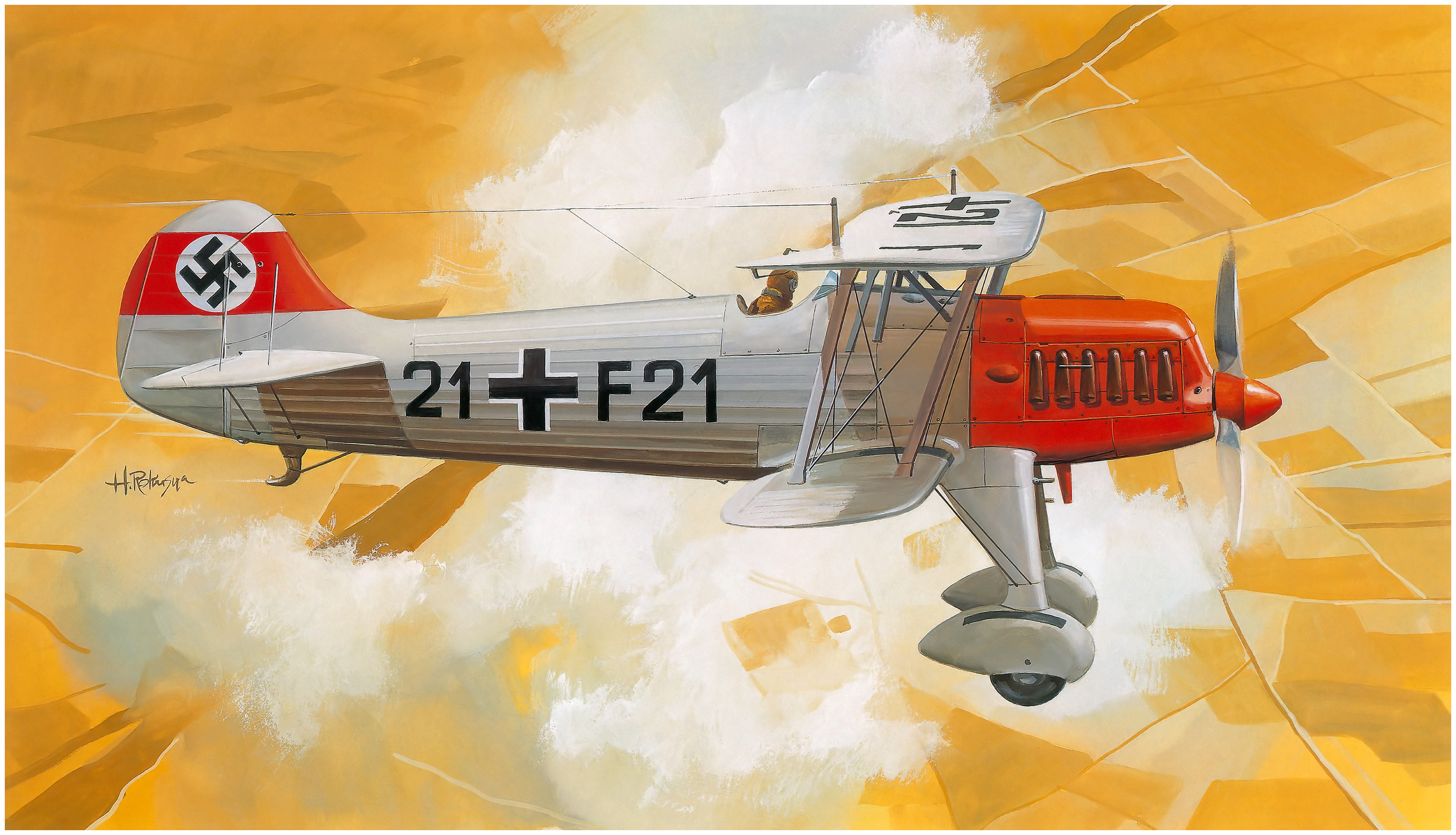 рисунок Heinkel He51A-1