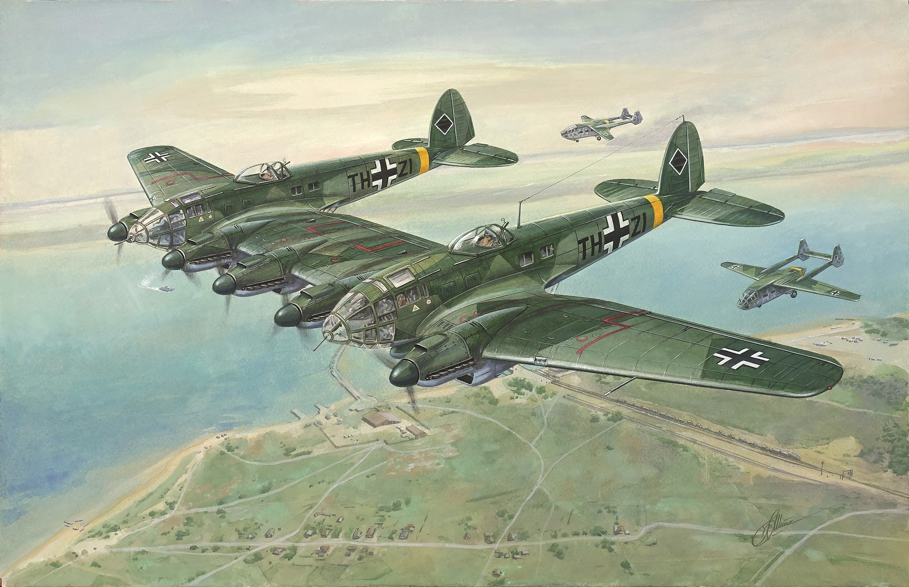 рисунок Heinkel He 111Z-1 Zwilling