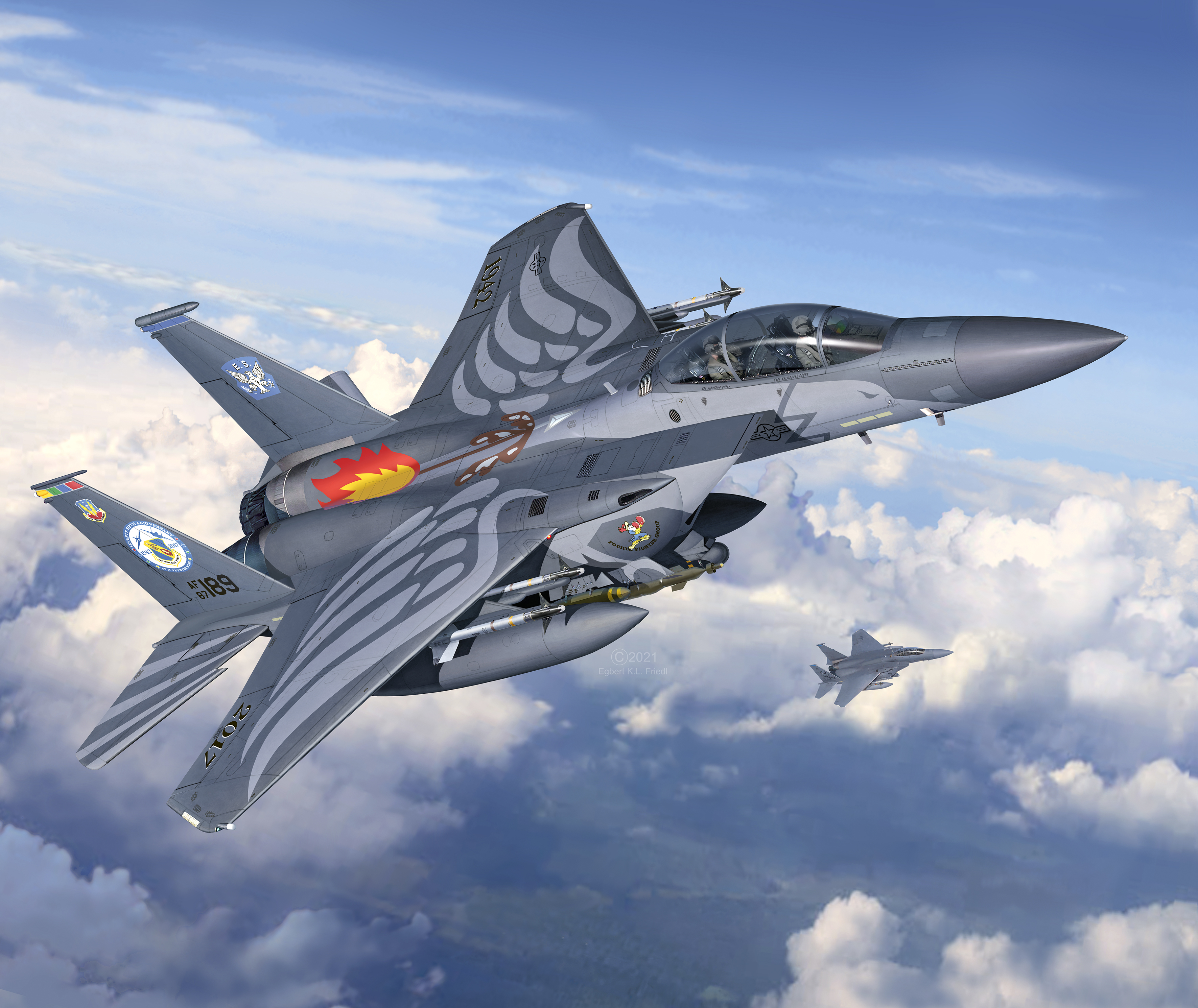 рисунок F-15E Strike Eagle
