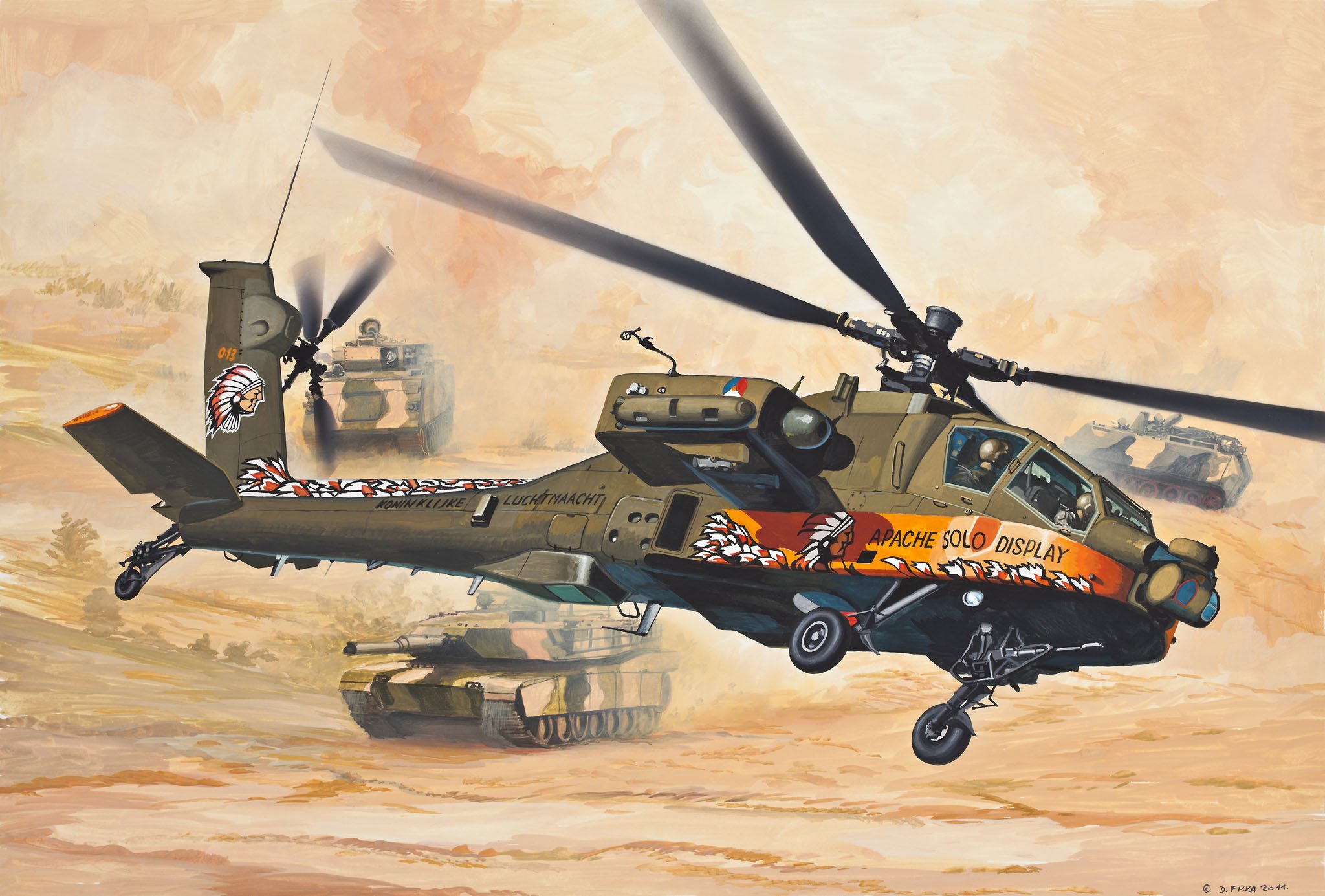 рисунок AH-64 Apache