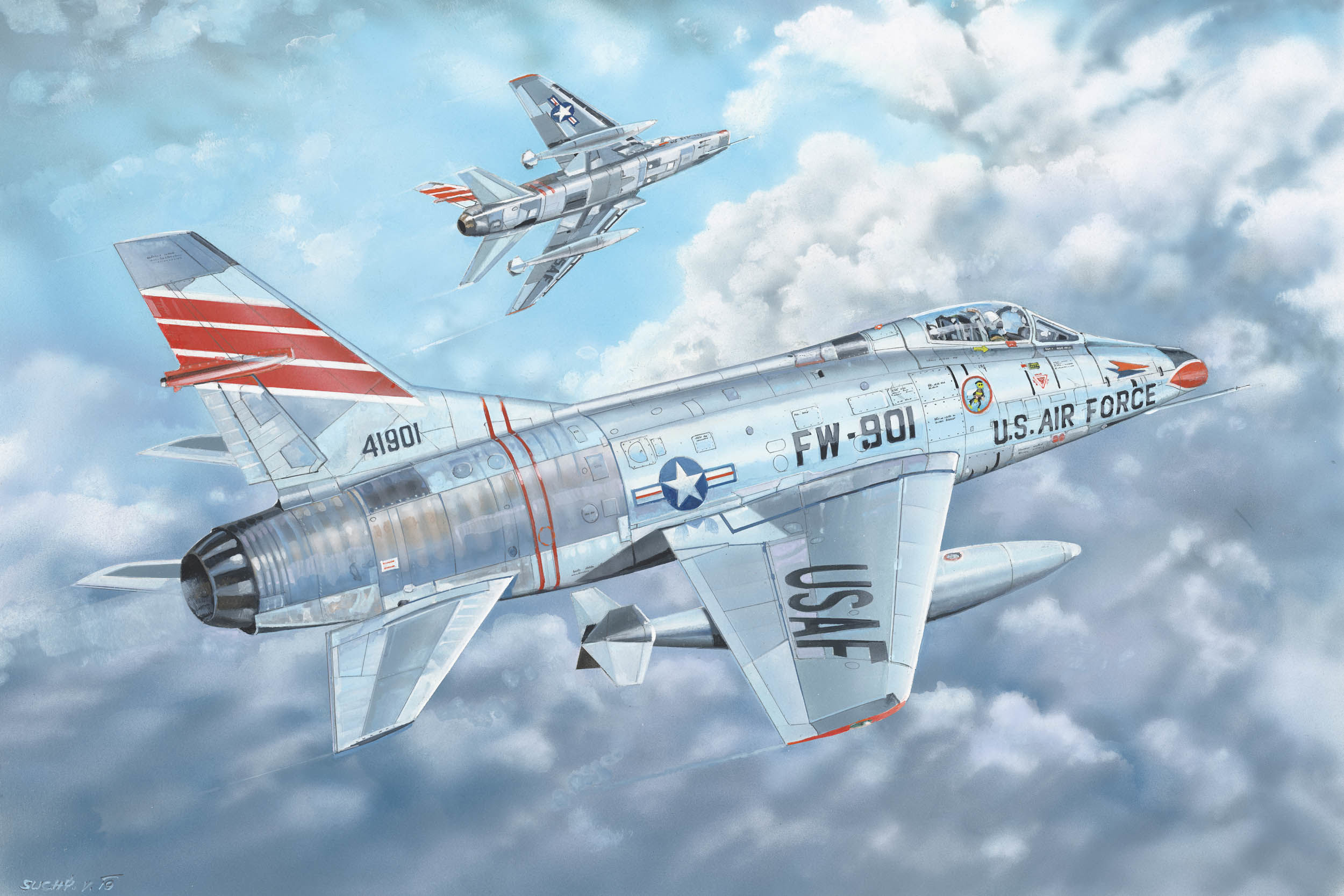 рисунок F-100C Super Sabre