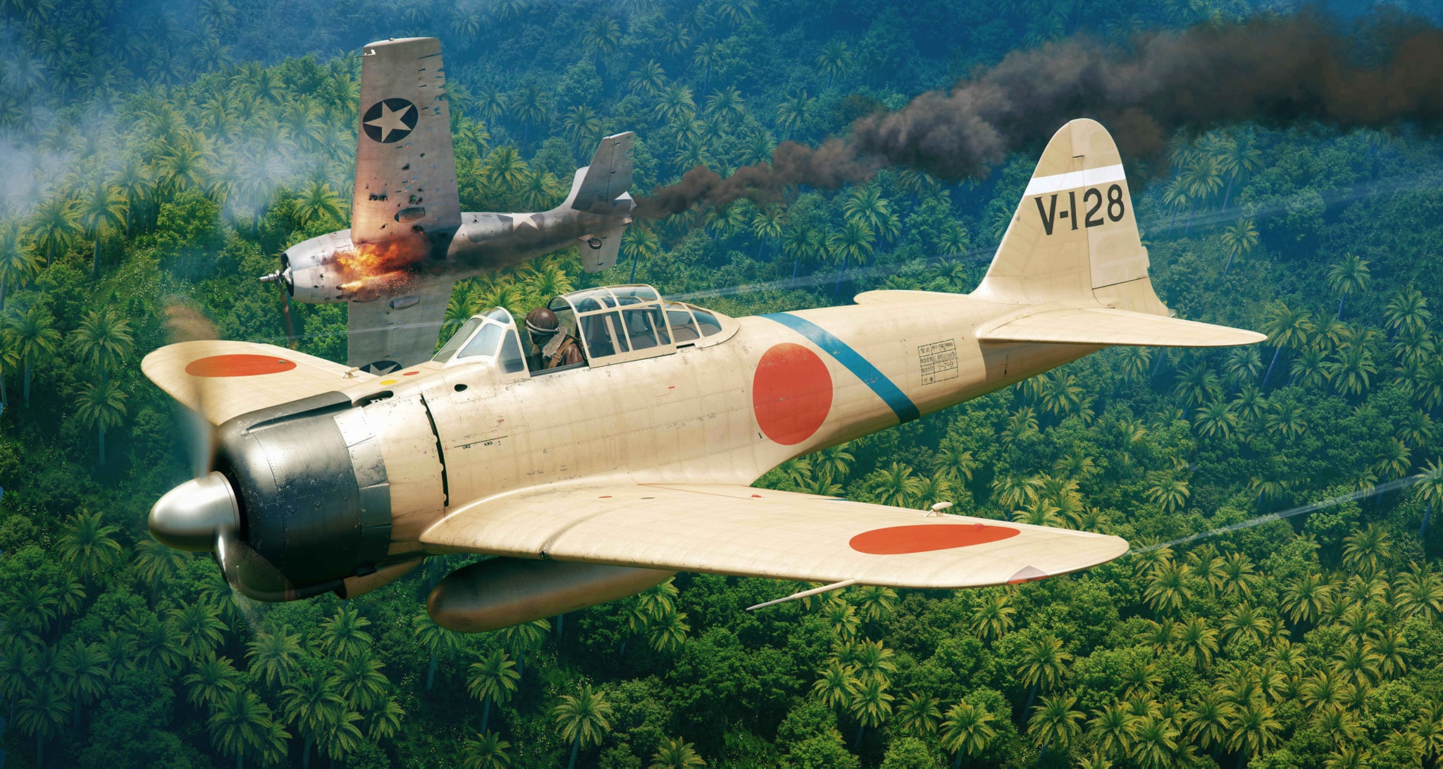 рисунок Mitsubishi A6M2 Zero Type 21