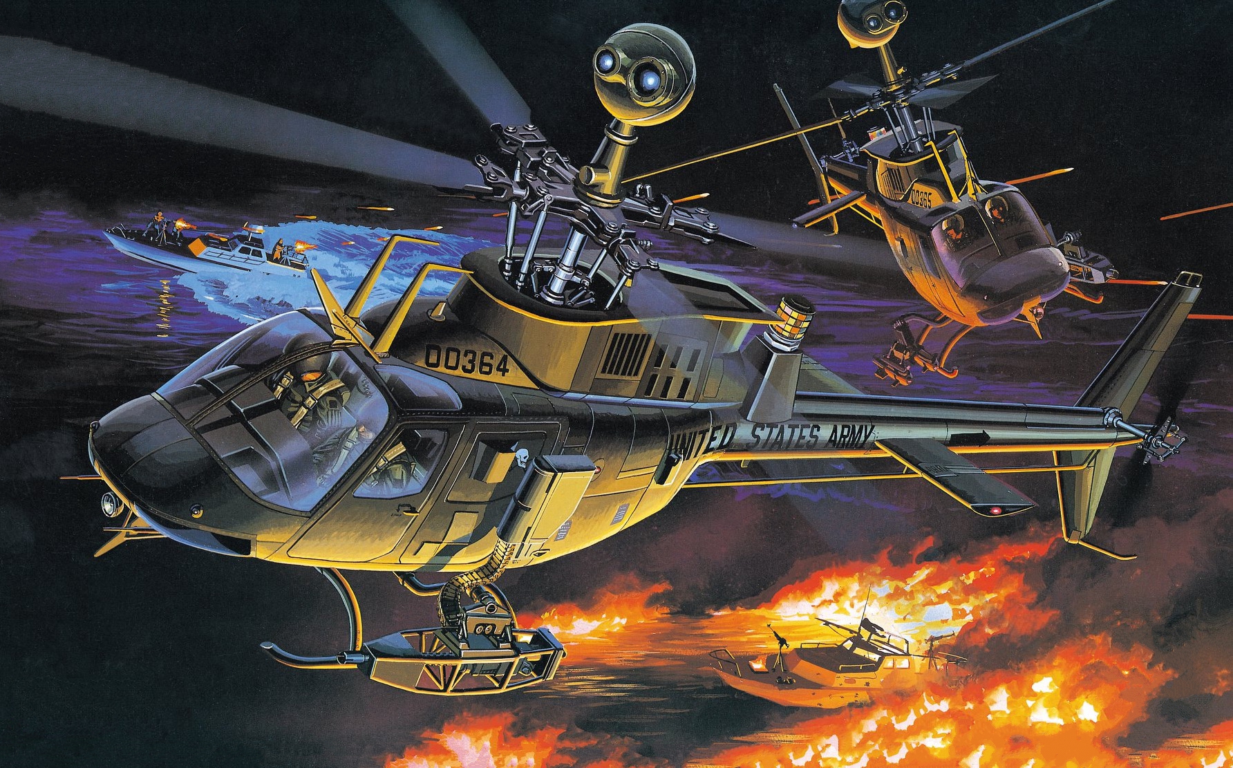 рисунок OH-58D Kiowa "Black Death"