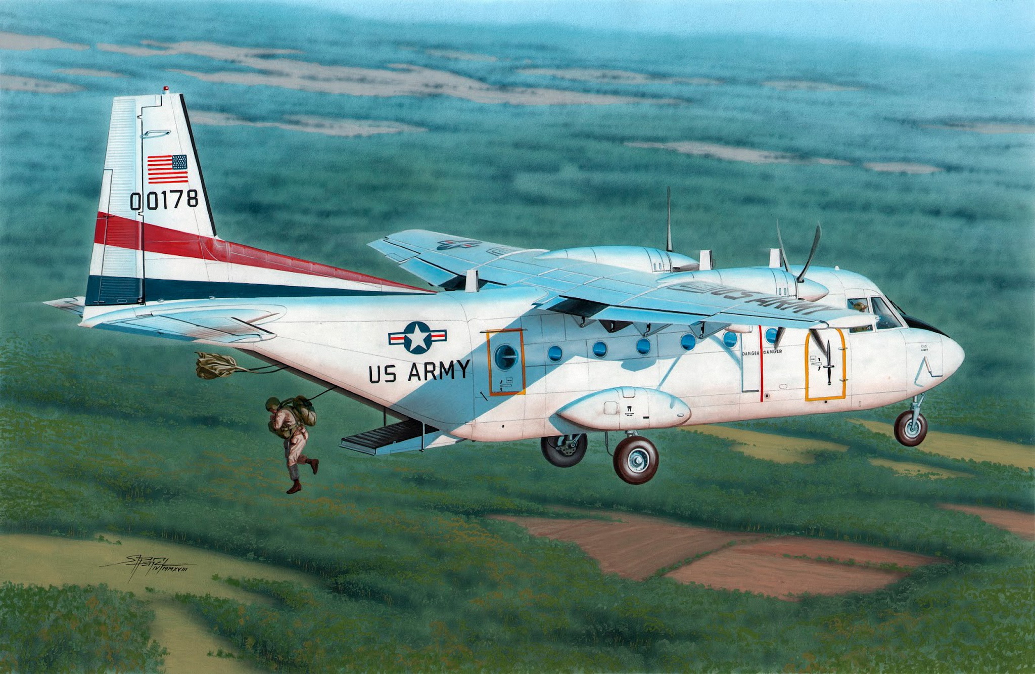 рисунок CASA C-41A US Army Transport Plane