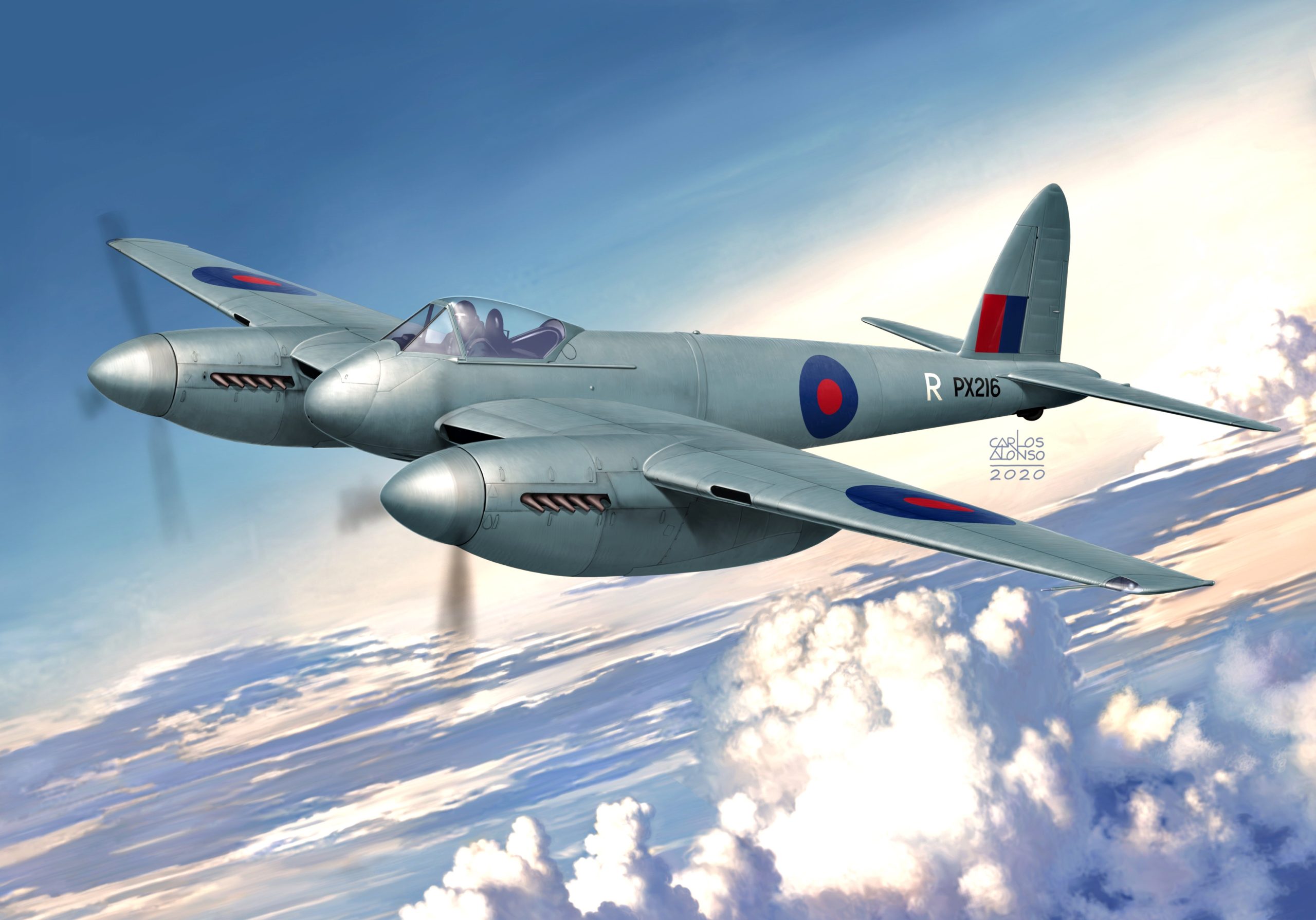 рисунок de Havilland DH.103 Hornet PR.2