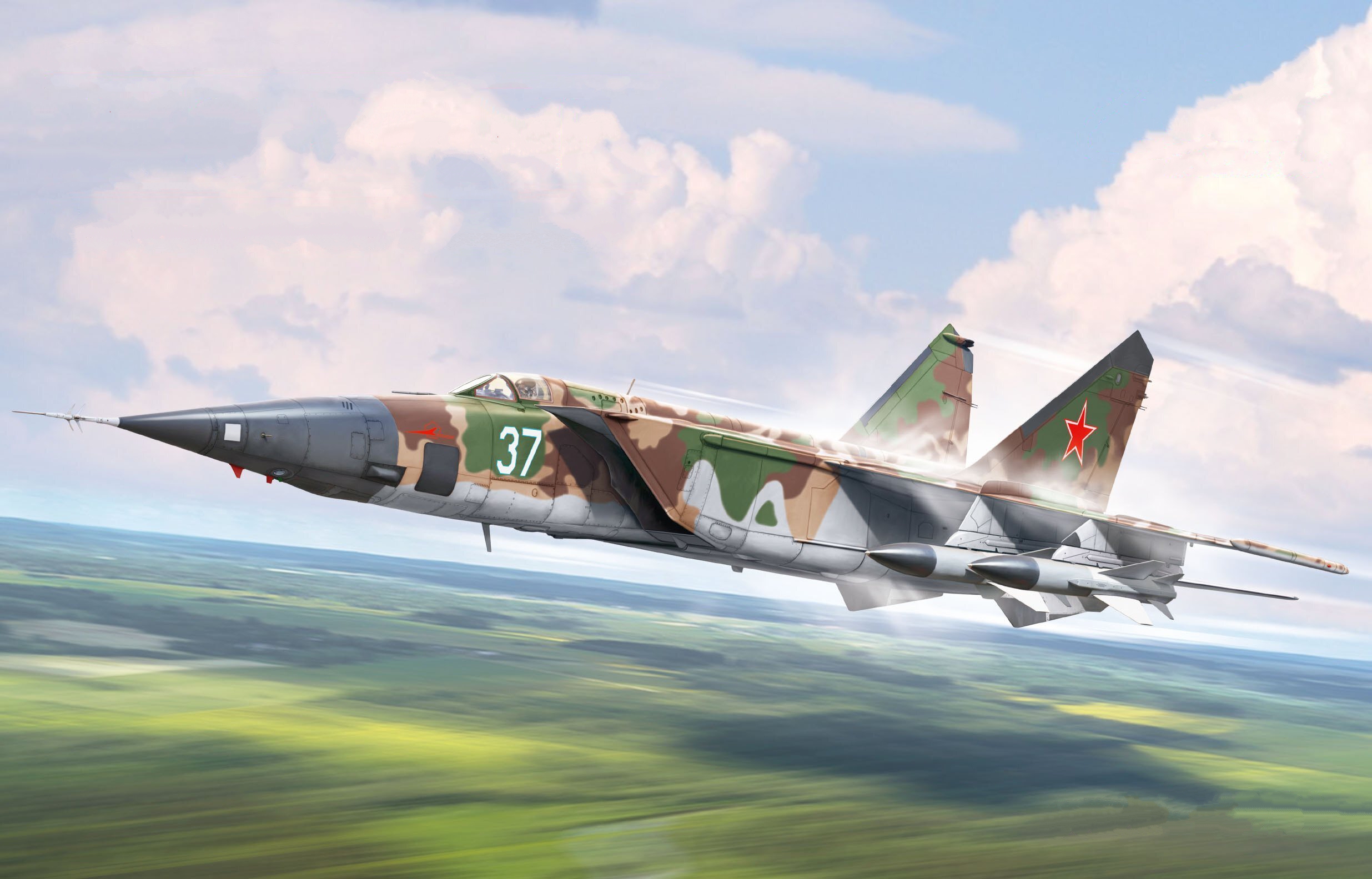 рисунок MiG-25BM Soviet Strike Aircraft