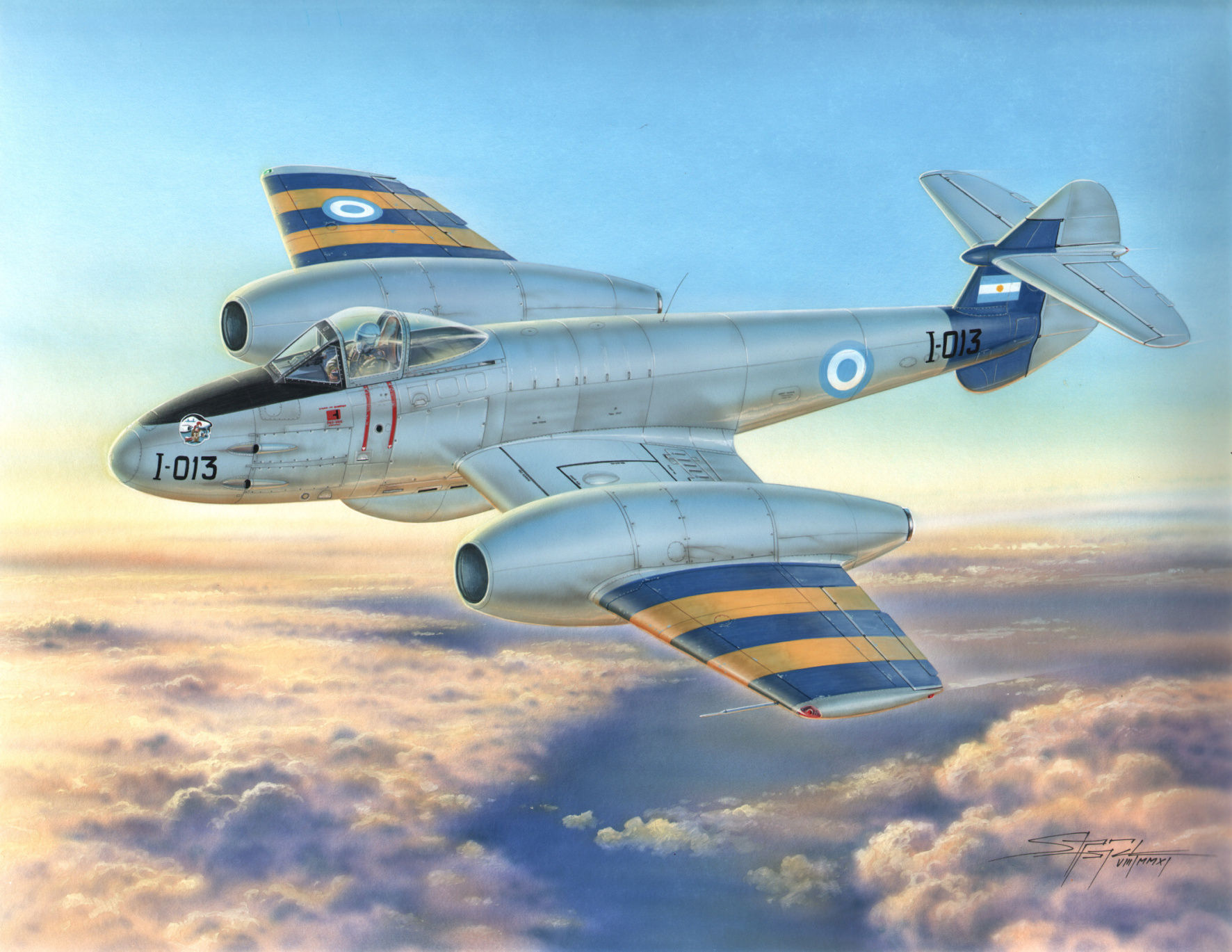рисунок Gloster Meteor Mk.4