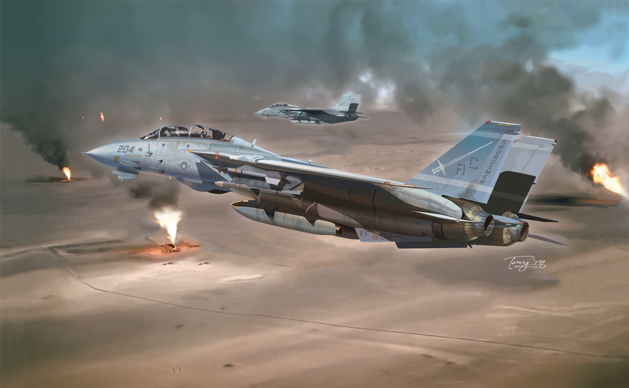 рисунок Grumman F-14A Tomcat, Gulf War