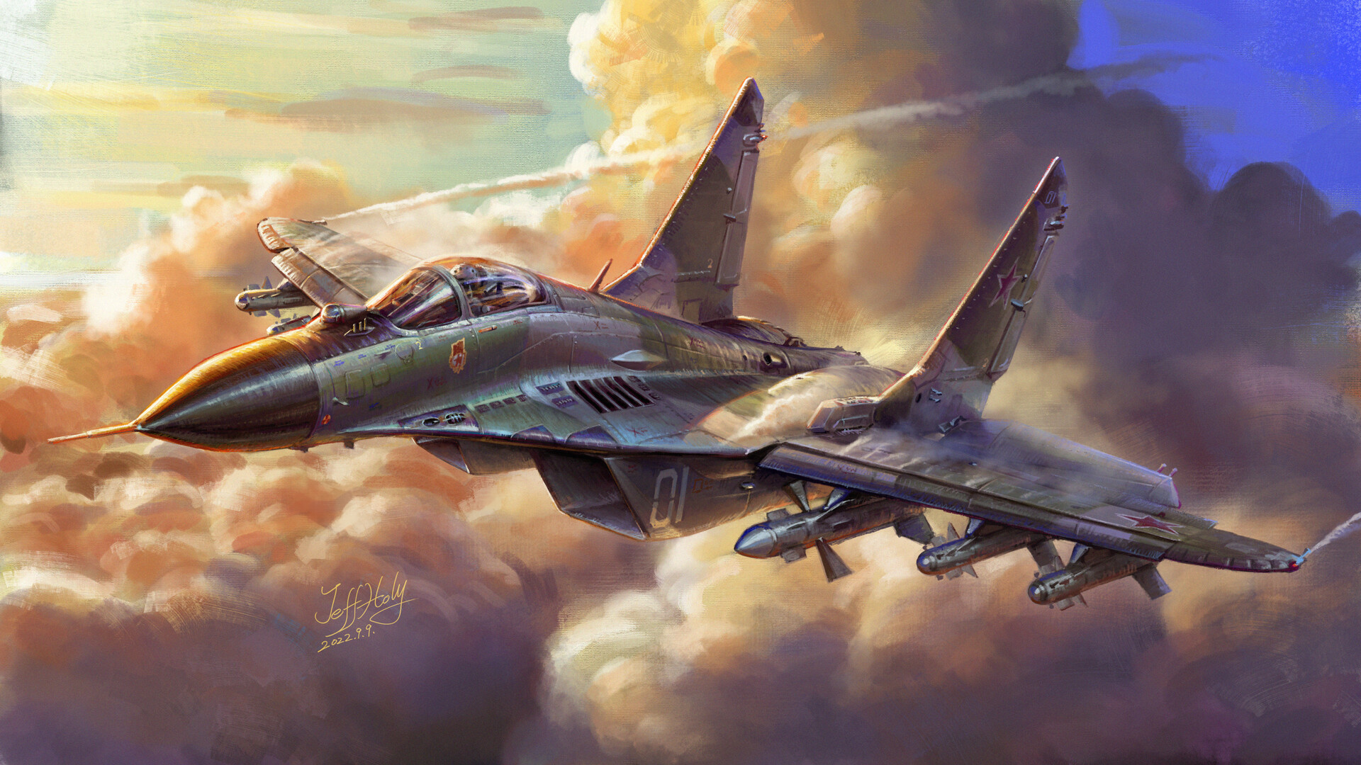 рисунок МиГ-29