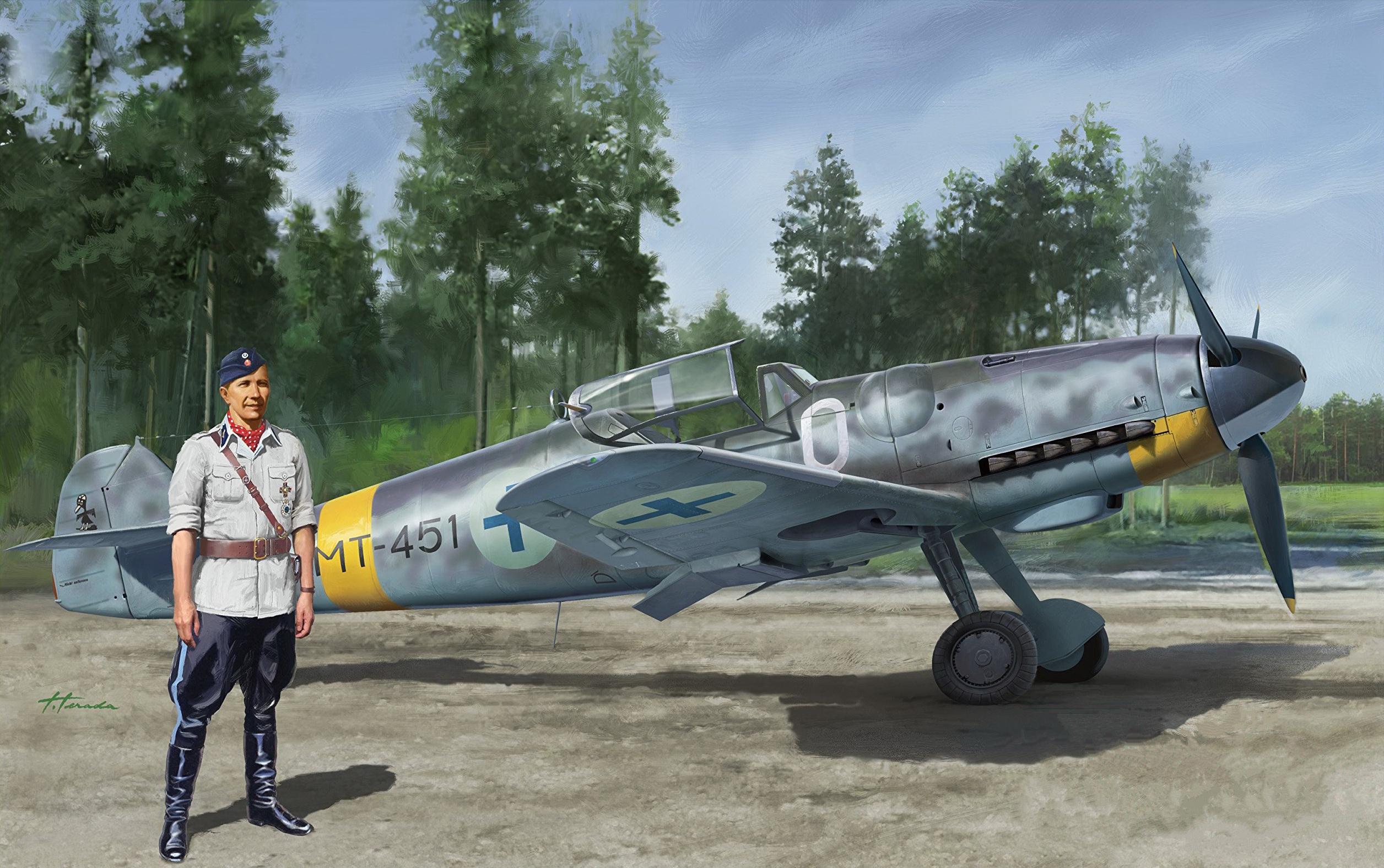 рисунок Messerschmitt Bf 109G-6 (Eino Ilmari Juutilainen)