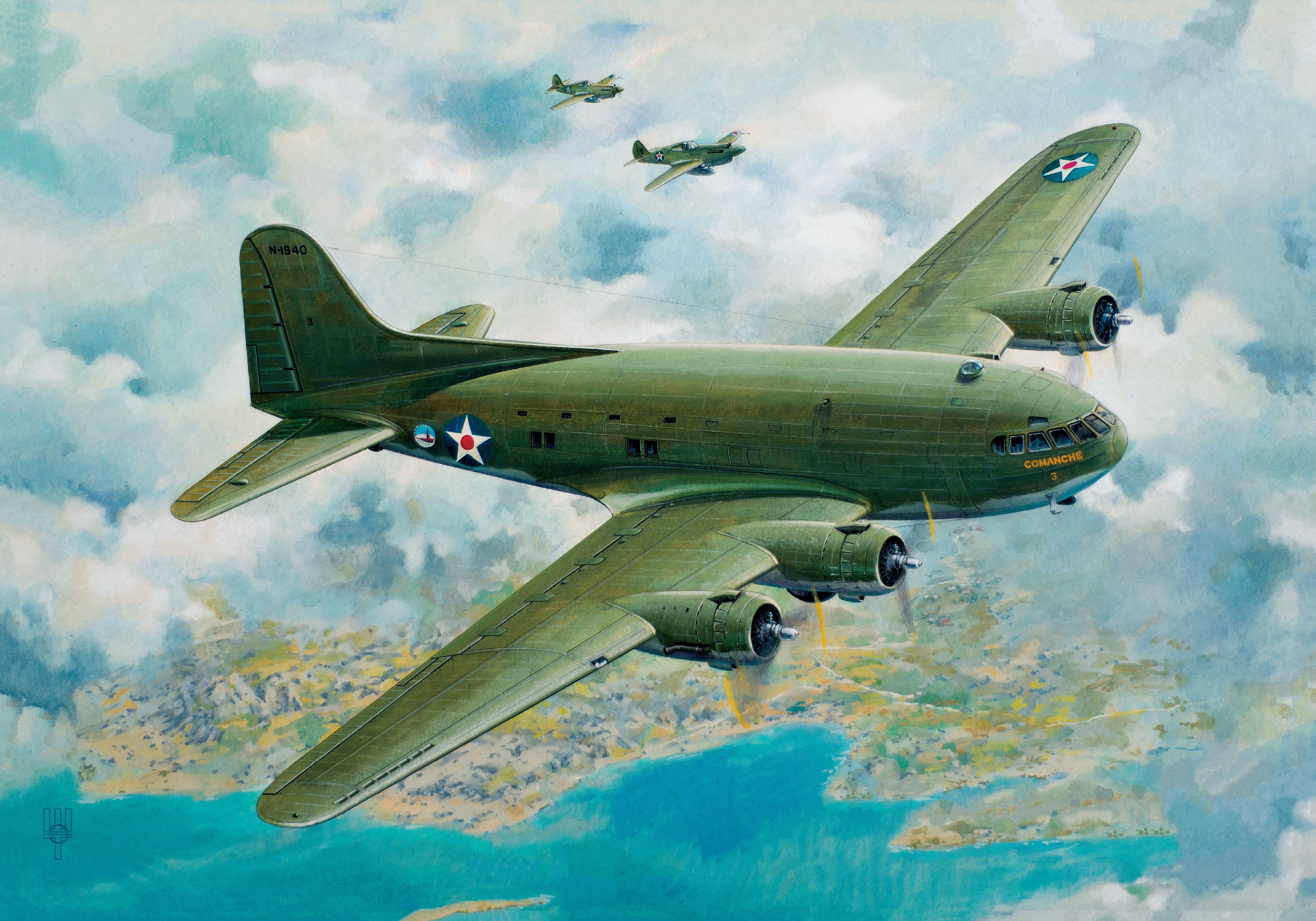 рисунок Boeing C-75 Stratoliner