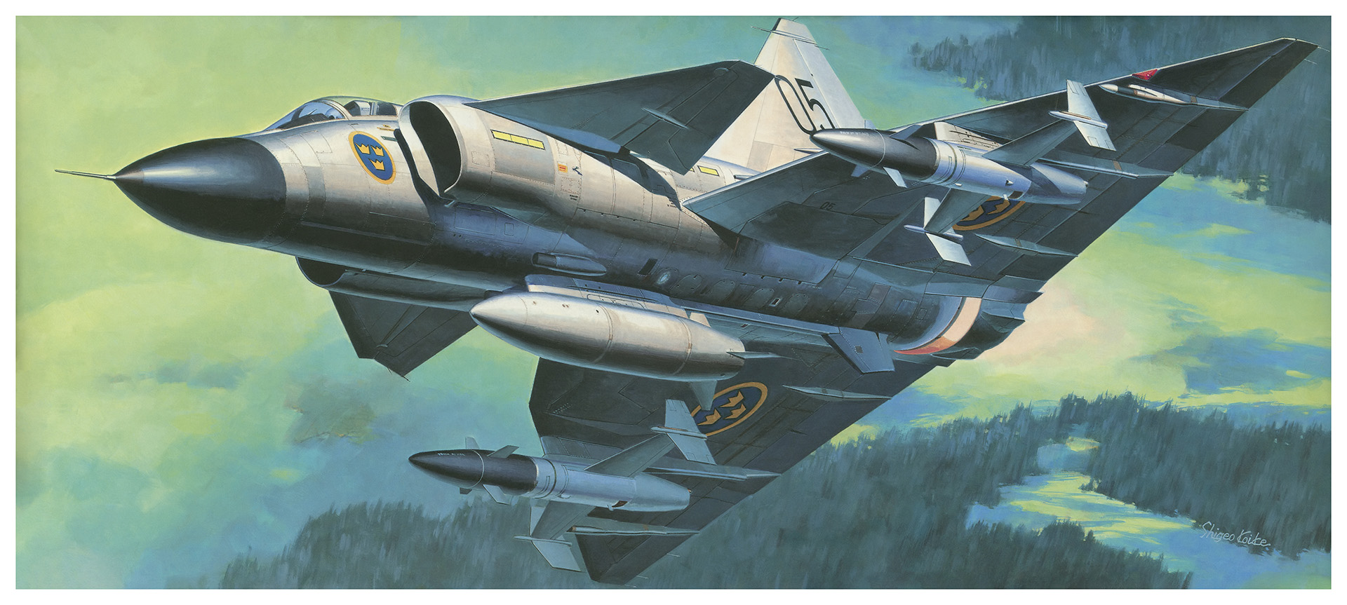 рисунок Saab AJ-37 Viggen