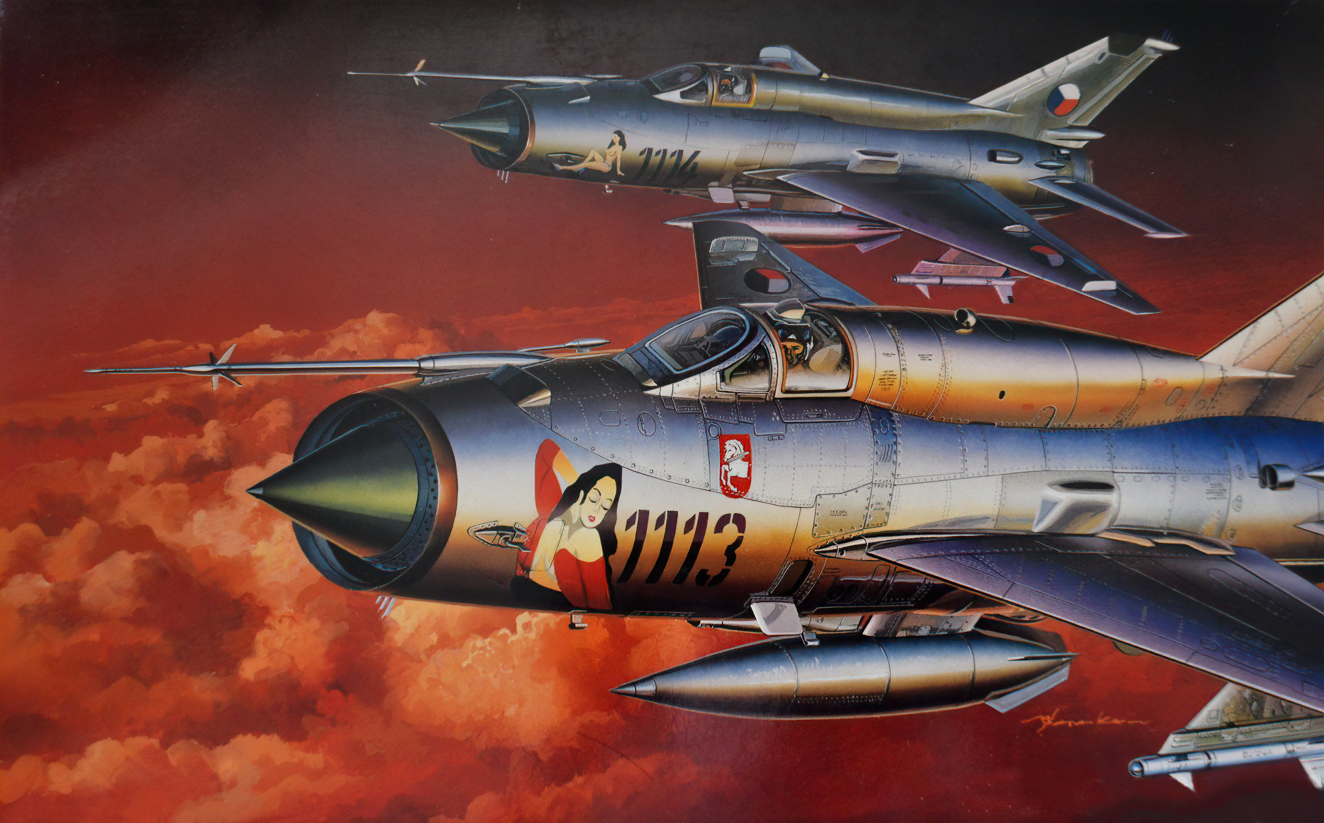 рисунок MiG-21 MF "Pin Up MiG"