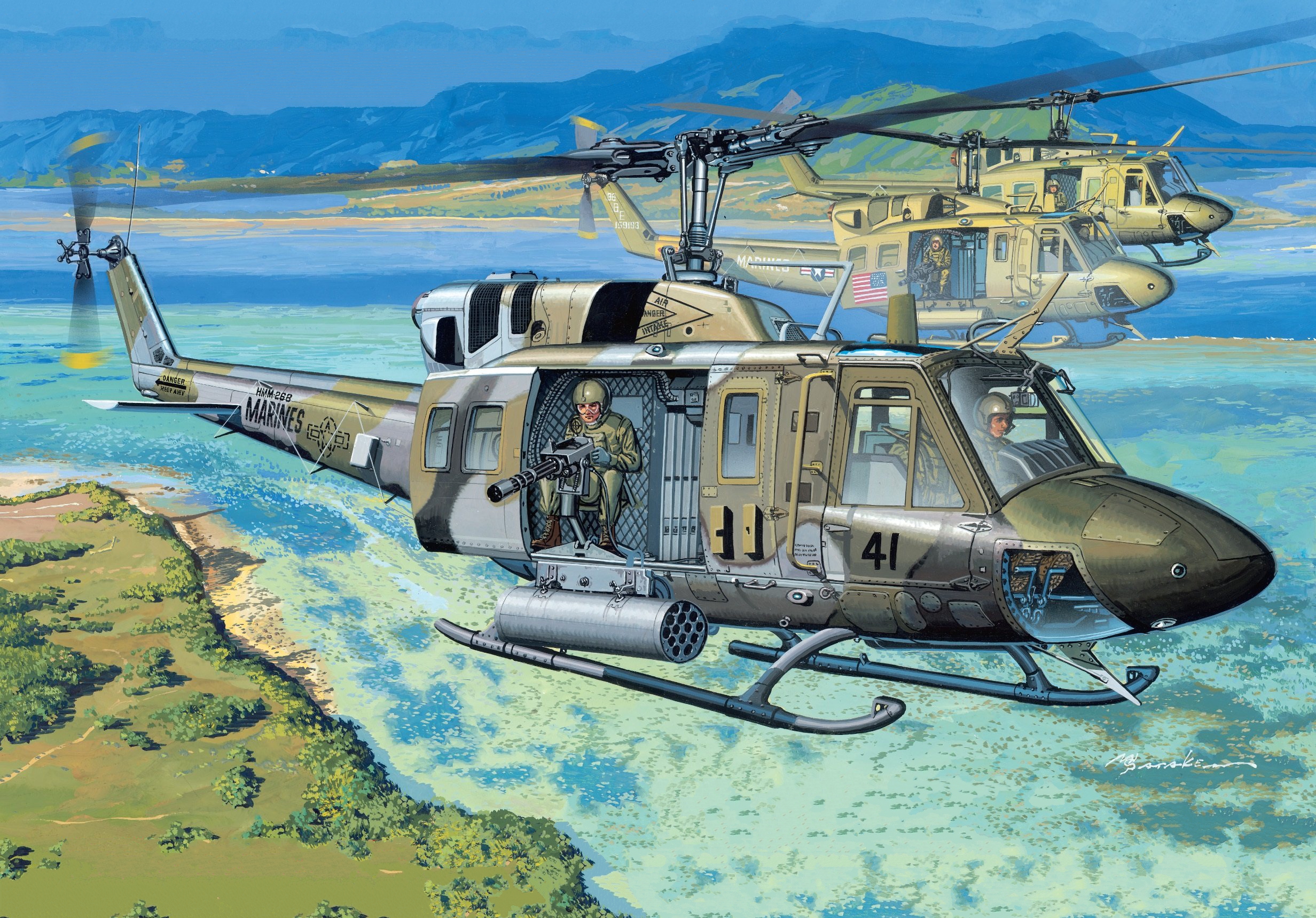 рисунок UH-1N Gunship