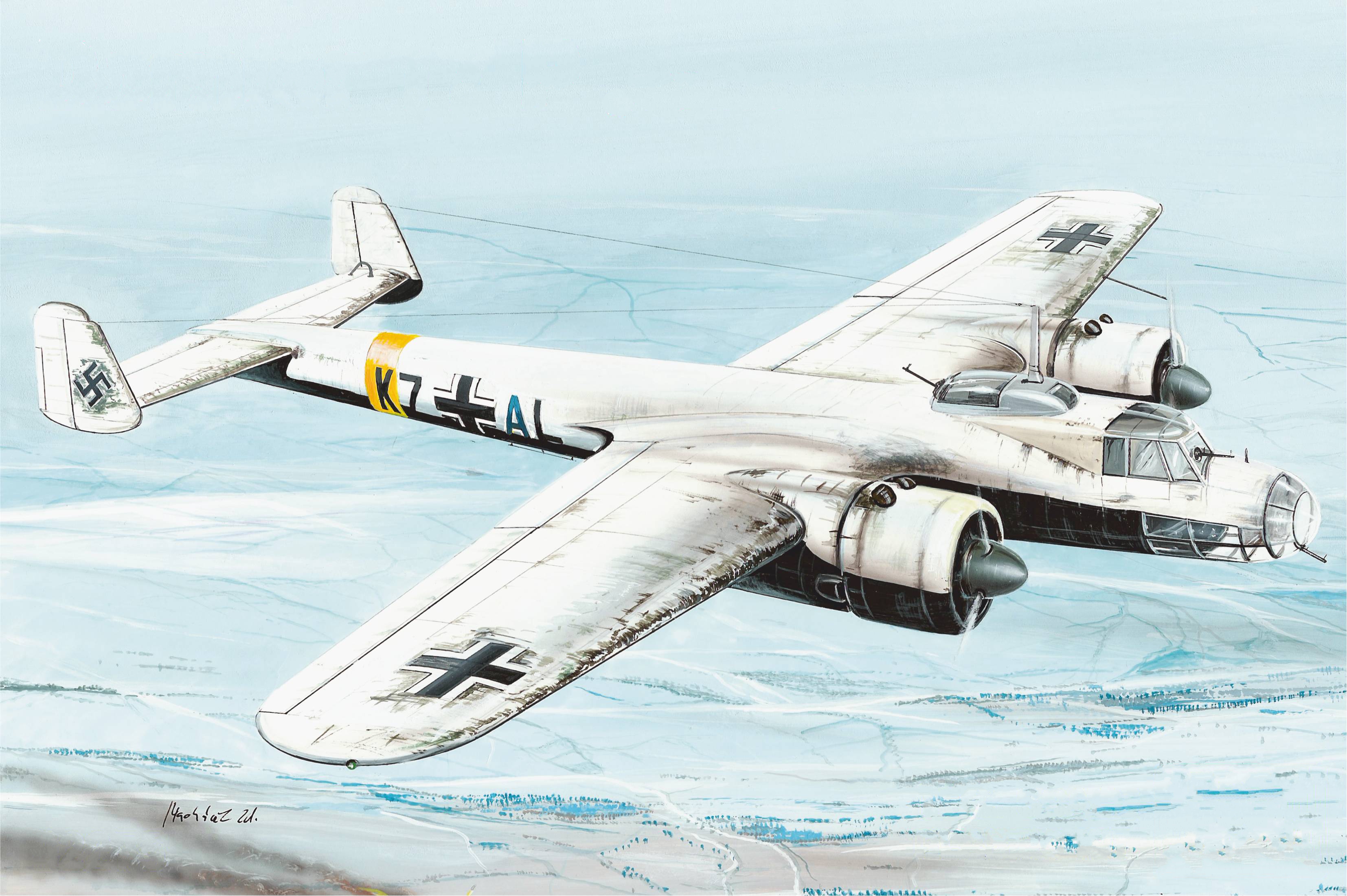 рисунок Dornier Do 17P German Reconnaissance Aircraft