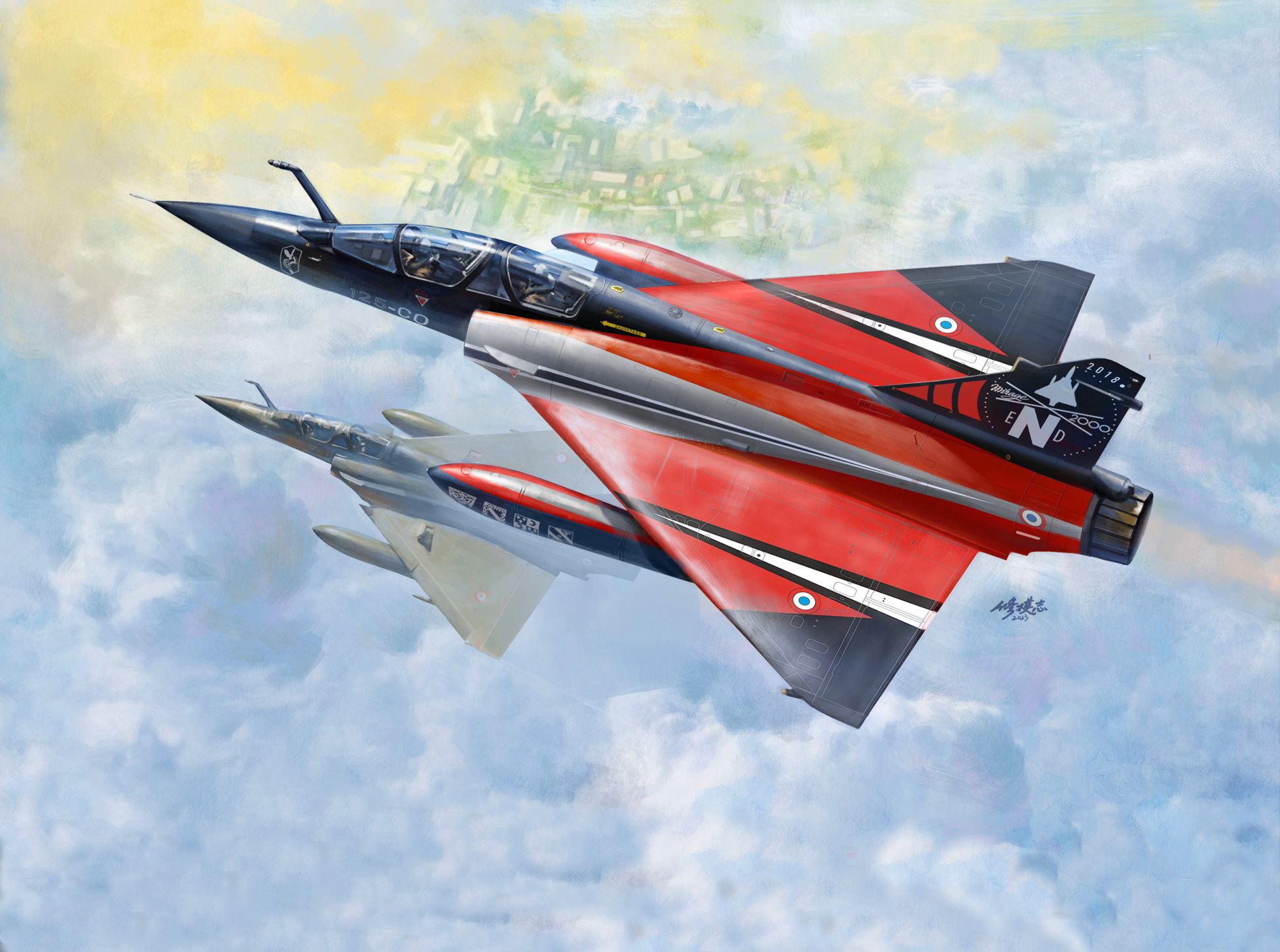 рисунок Dassault Mirage 2000N