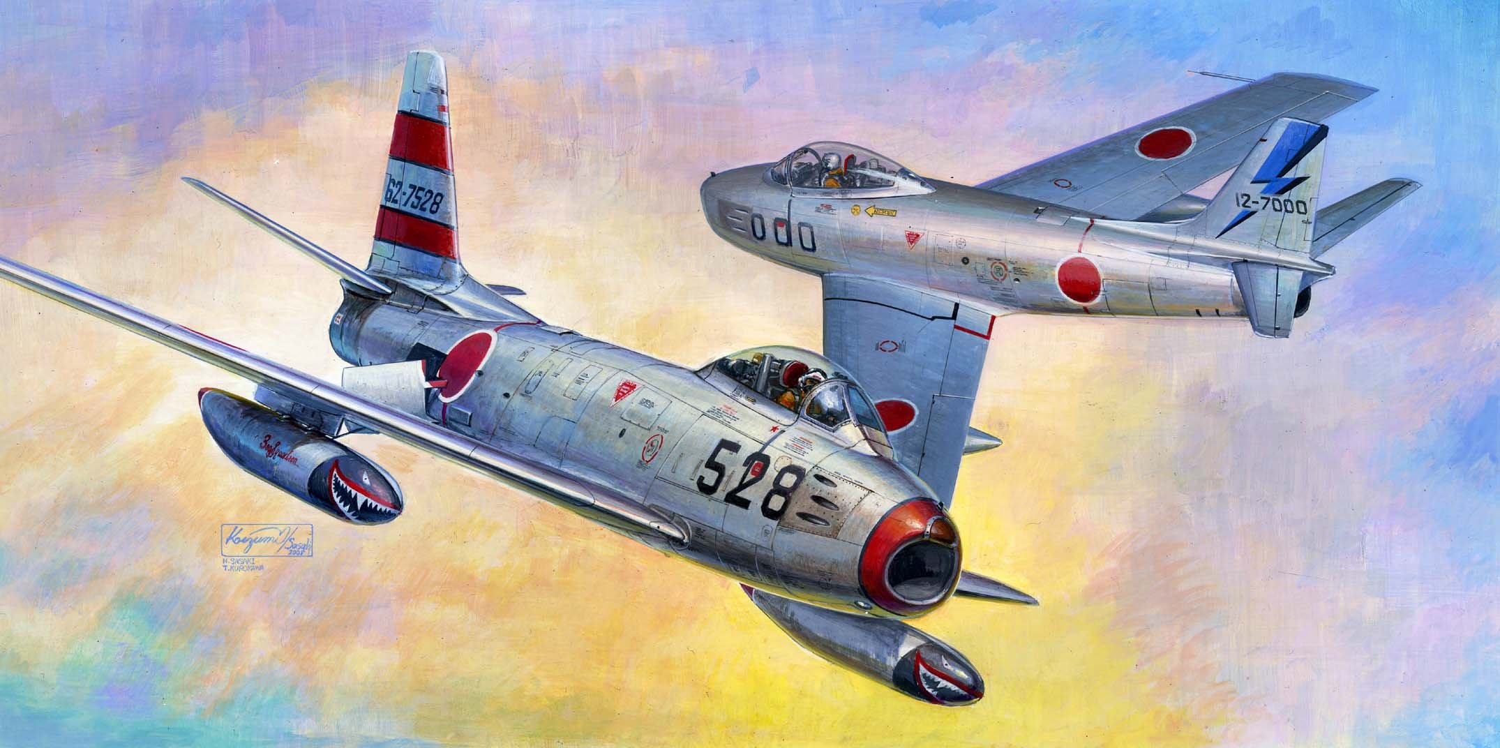 рисунок North American F-86F-40 Sabre JASDF