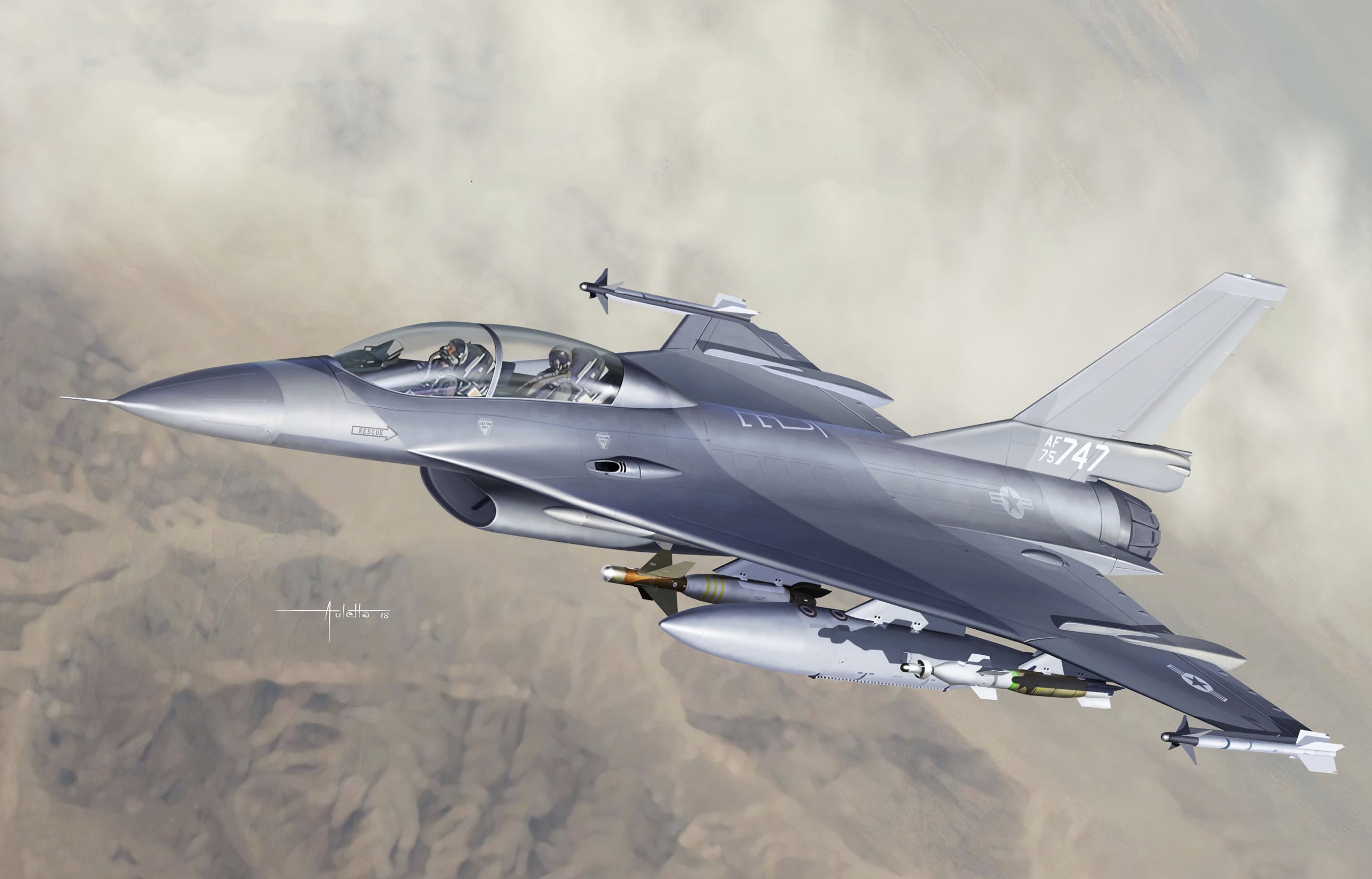 рисунок F-16XL-2 Experimental Fighter