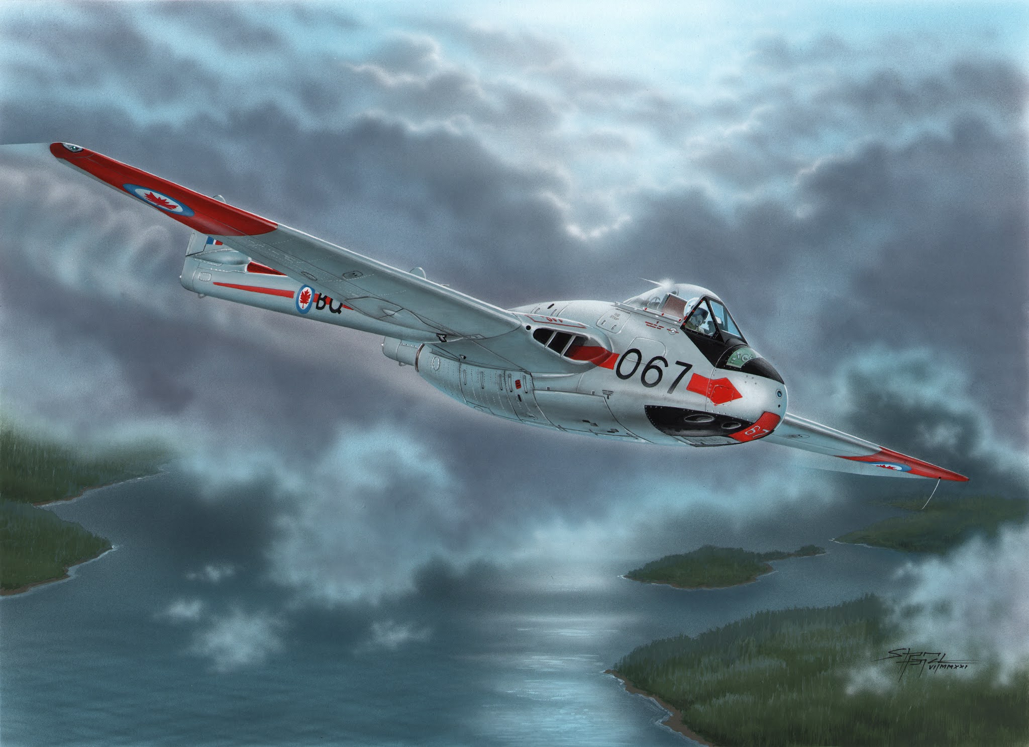 рисунок DH.100 Vampire Mk.III
