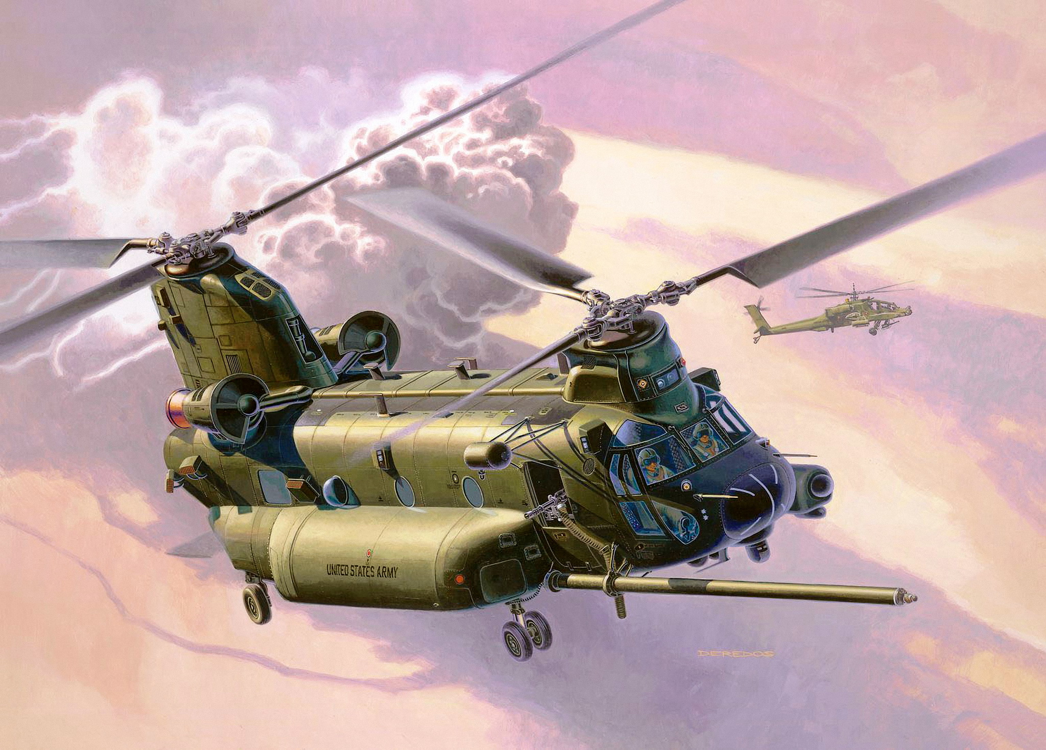 рисунок Boeing MH-47 Chinook