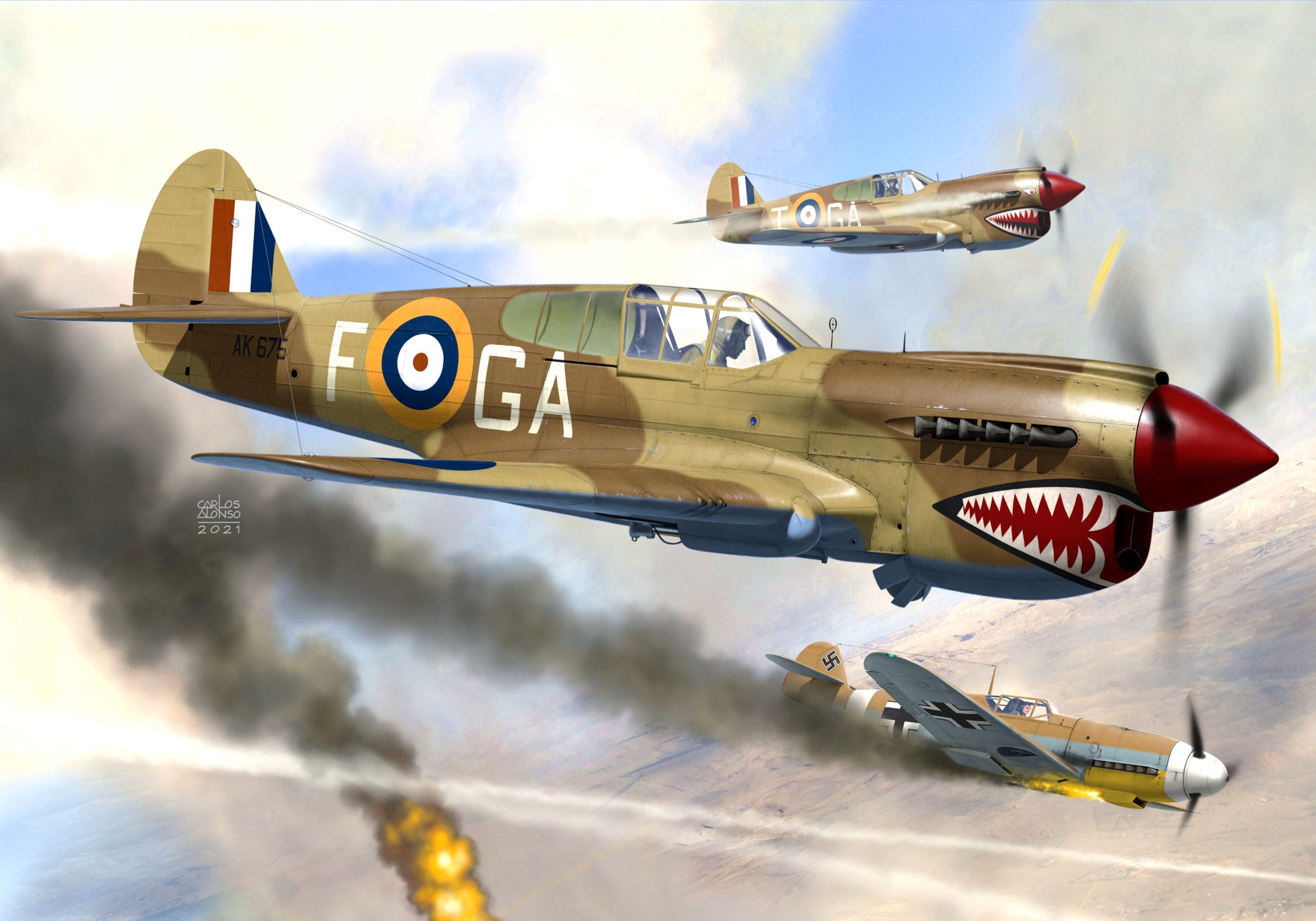 рисунок Kittyhawk Mk.I RAF