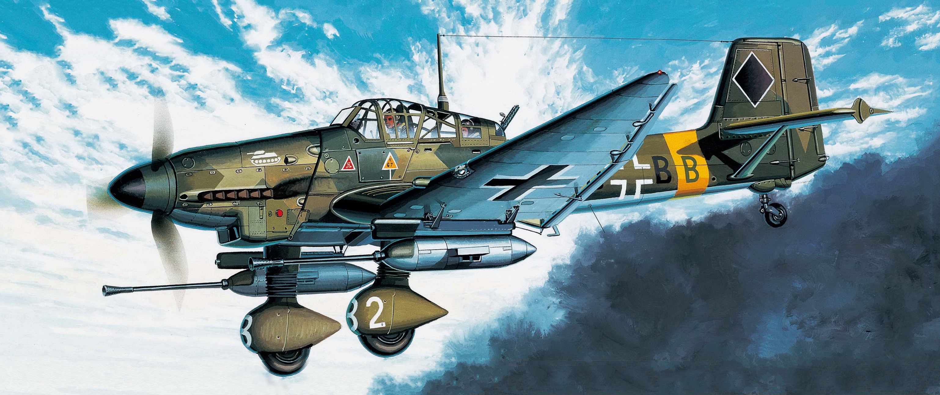рисунок Ju 87G-1 Stuka Tank Buster