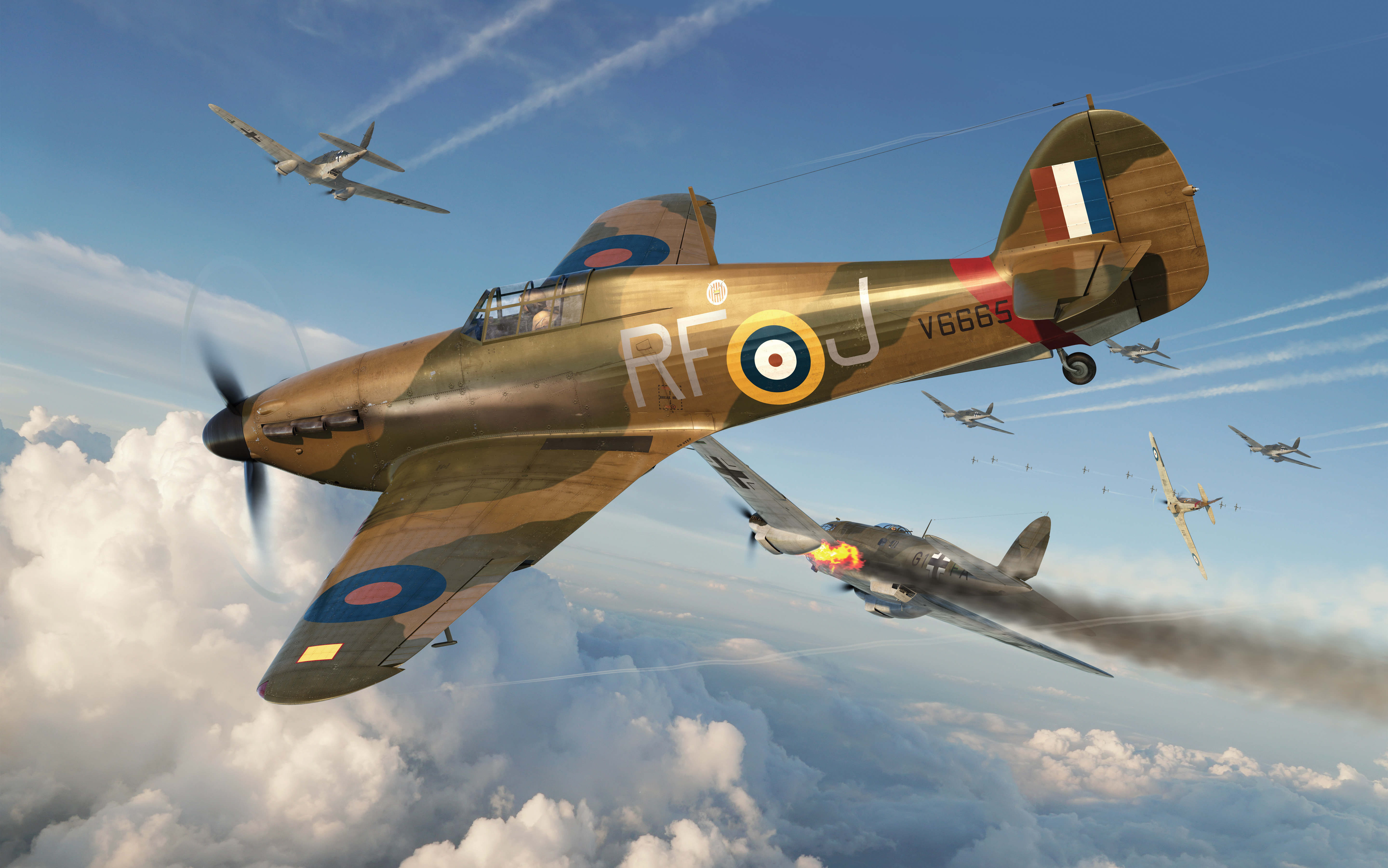рисунок Hawker Hurricane Mk.I