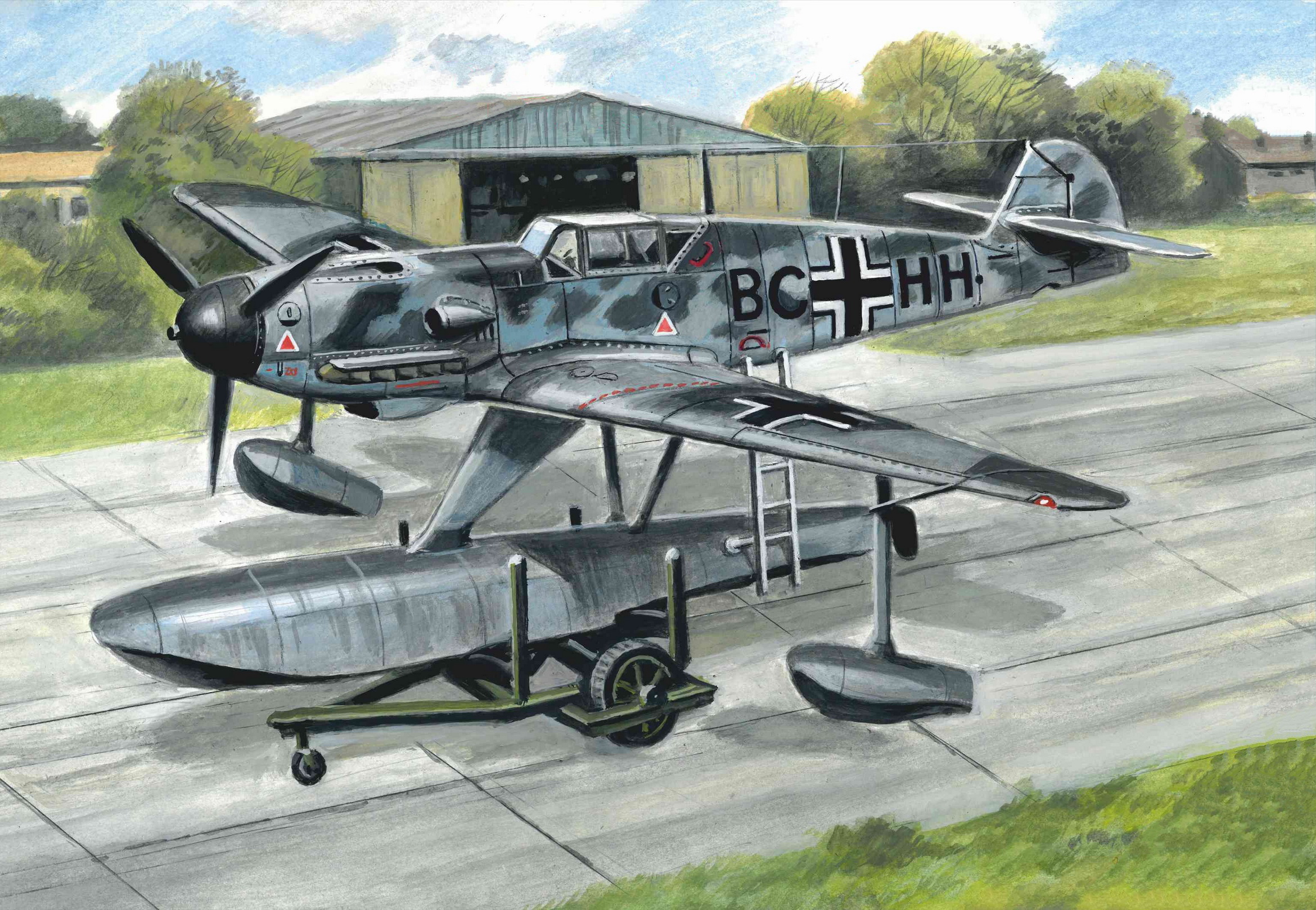 рисунок Messerschmitt Bf 109W-2 Float Plane
