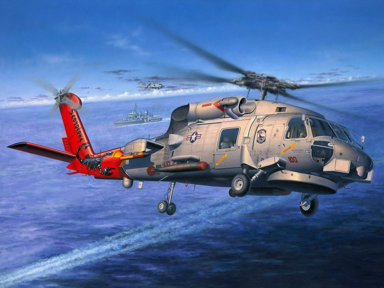рисунок Вертолёт США