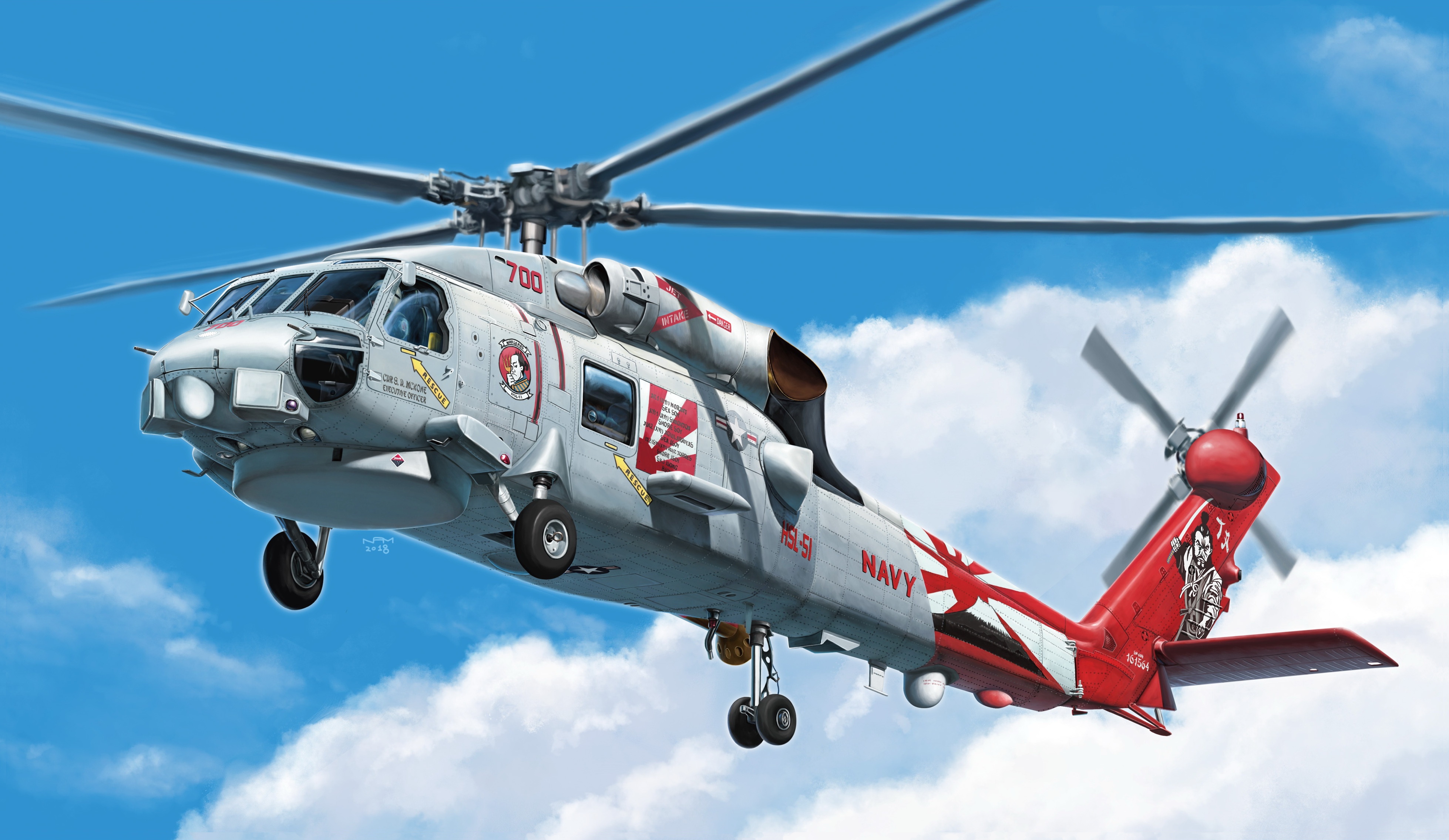 рисунок SH-60B Sea Hawk HSL-51 Warlords