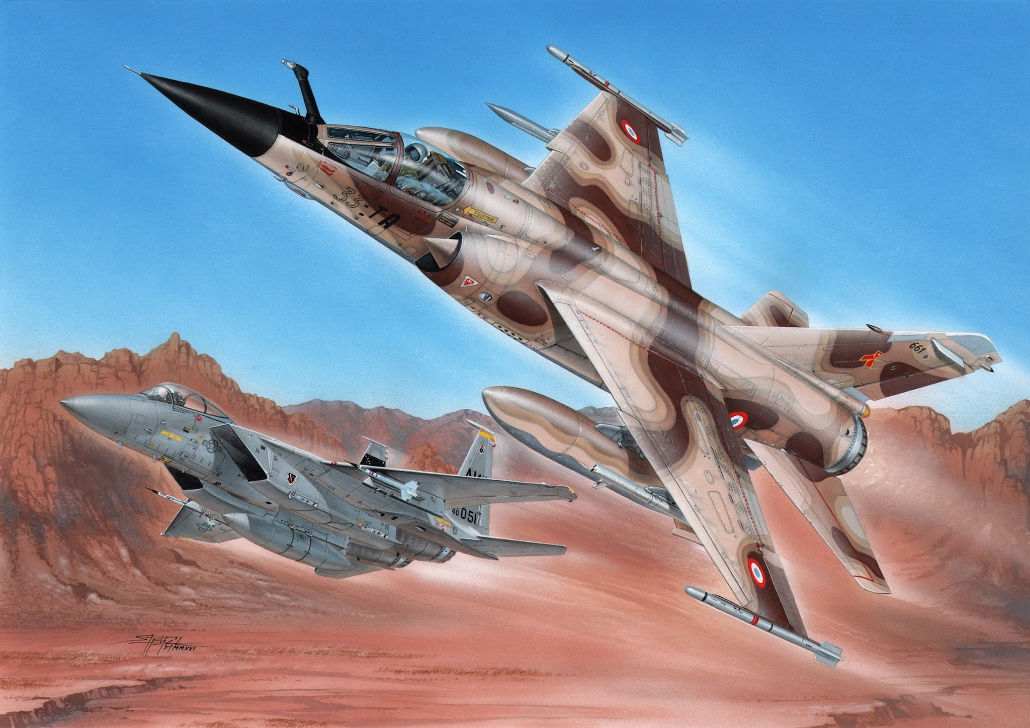 рисунок Mirage F1.CR