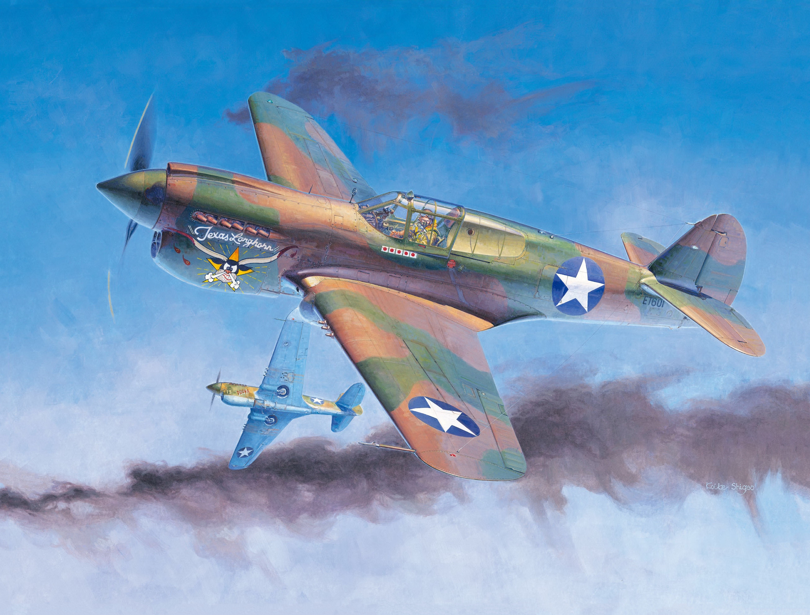 рисунок P-40E Warhawk