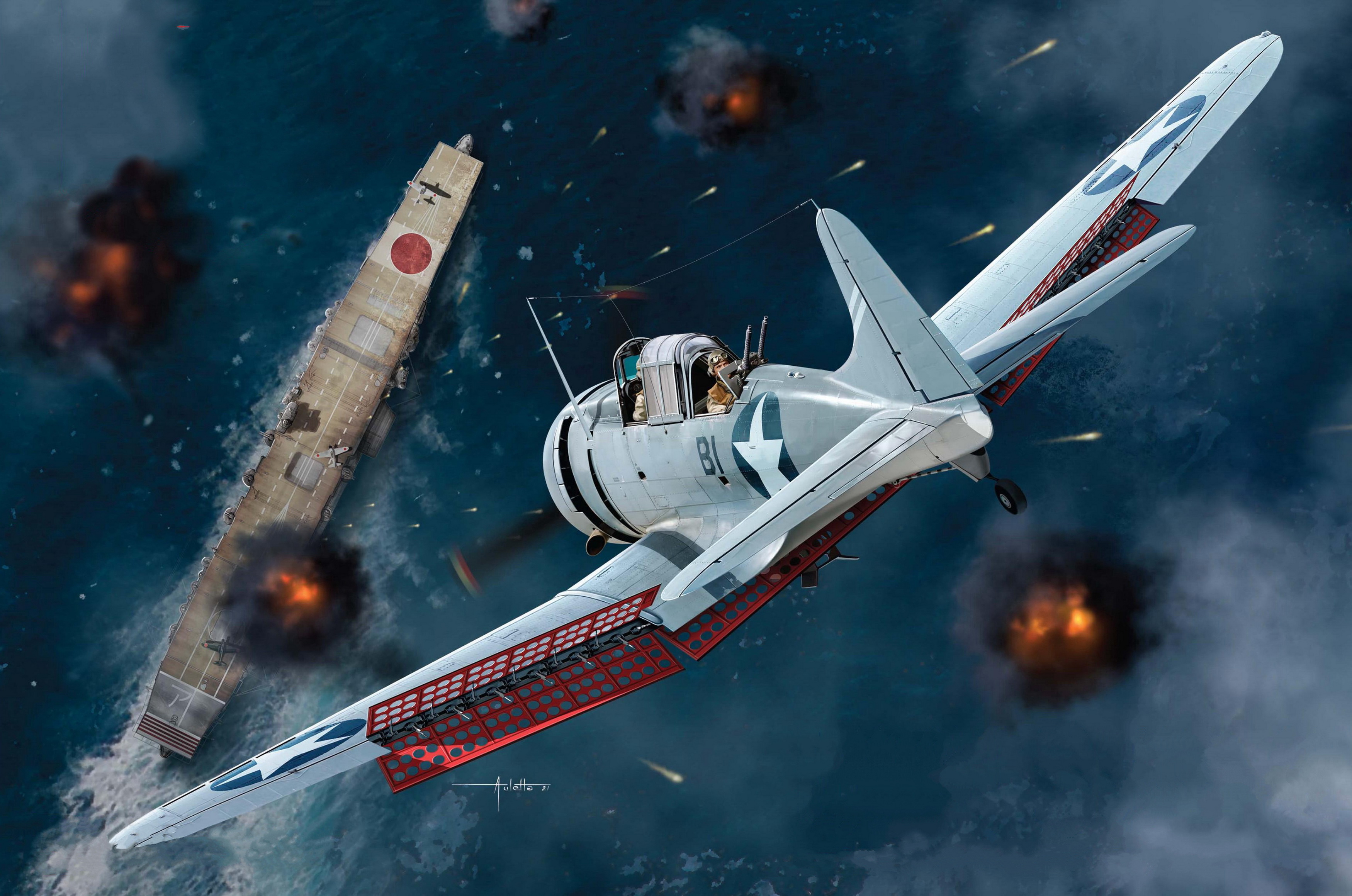 рисунок USN SBD-3 The Battle of Midway