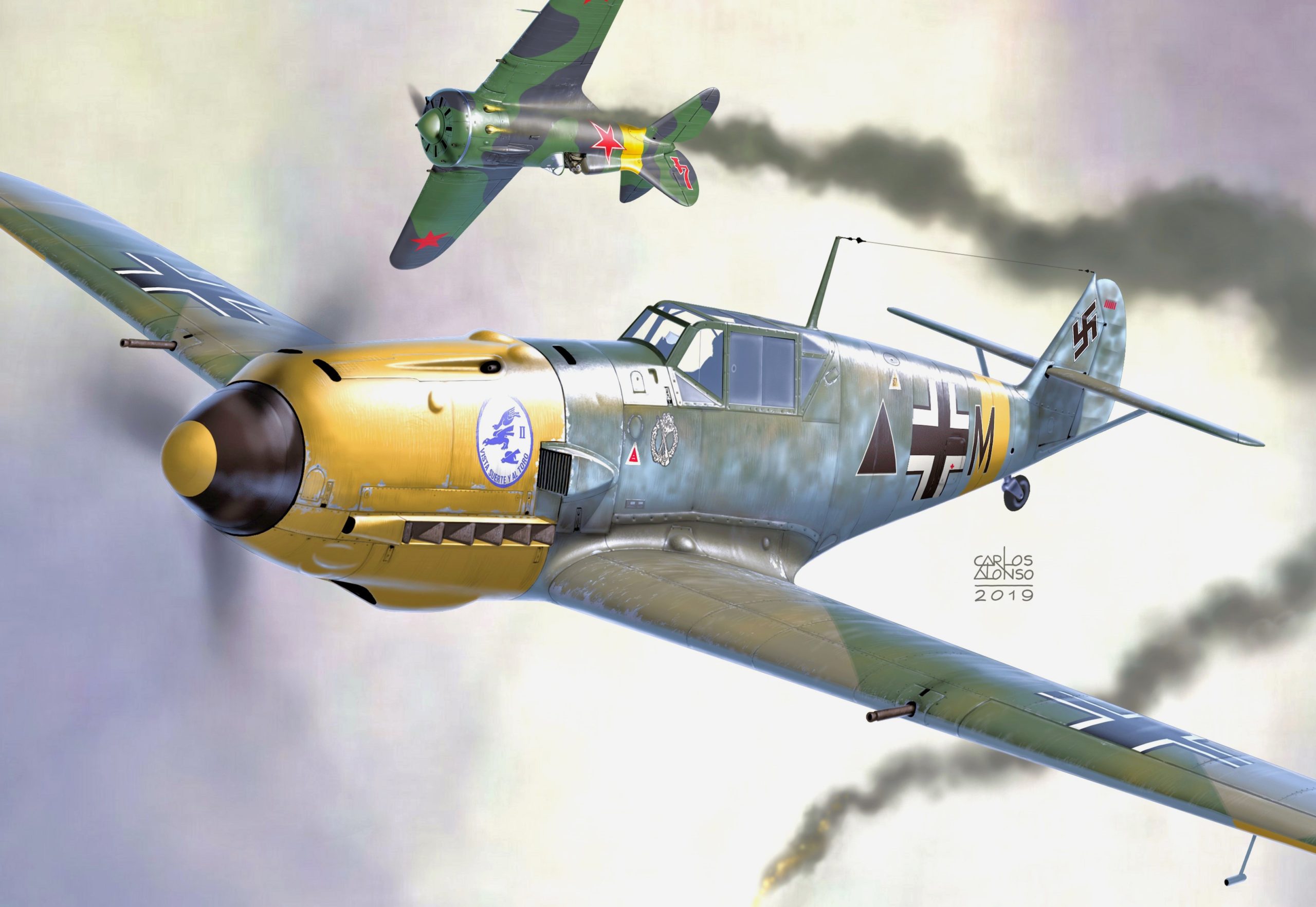 рисунок Messerschmitt Bf 109E-7