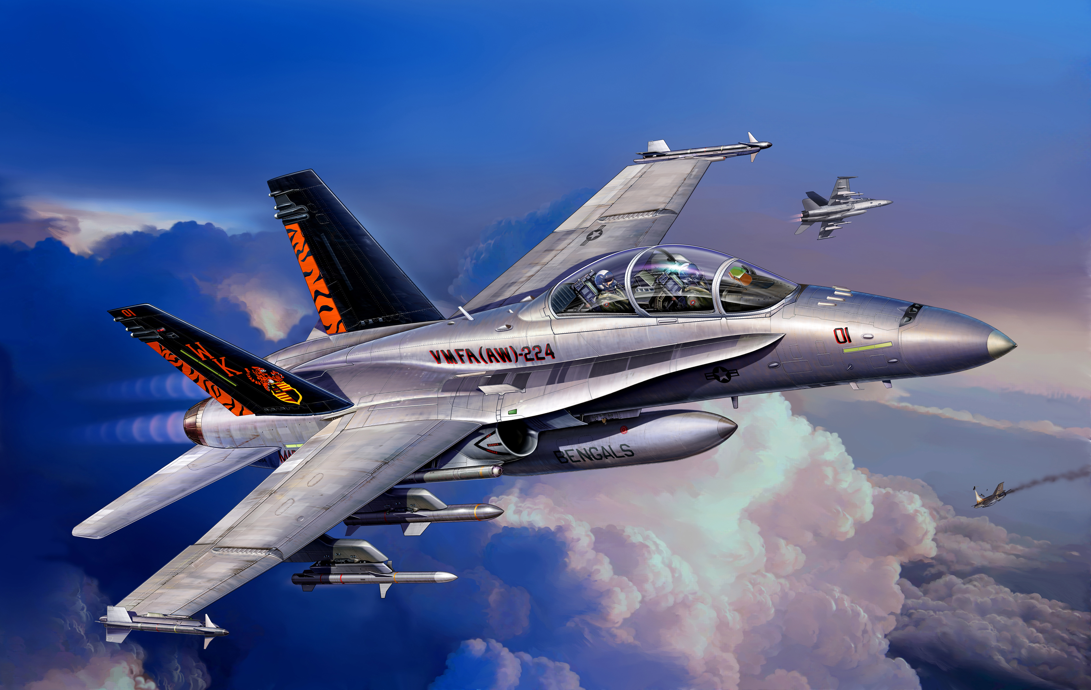 рисунок F/A-18D Hornet "Wild Weasel"