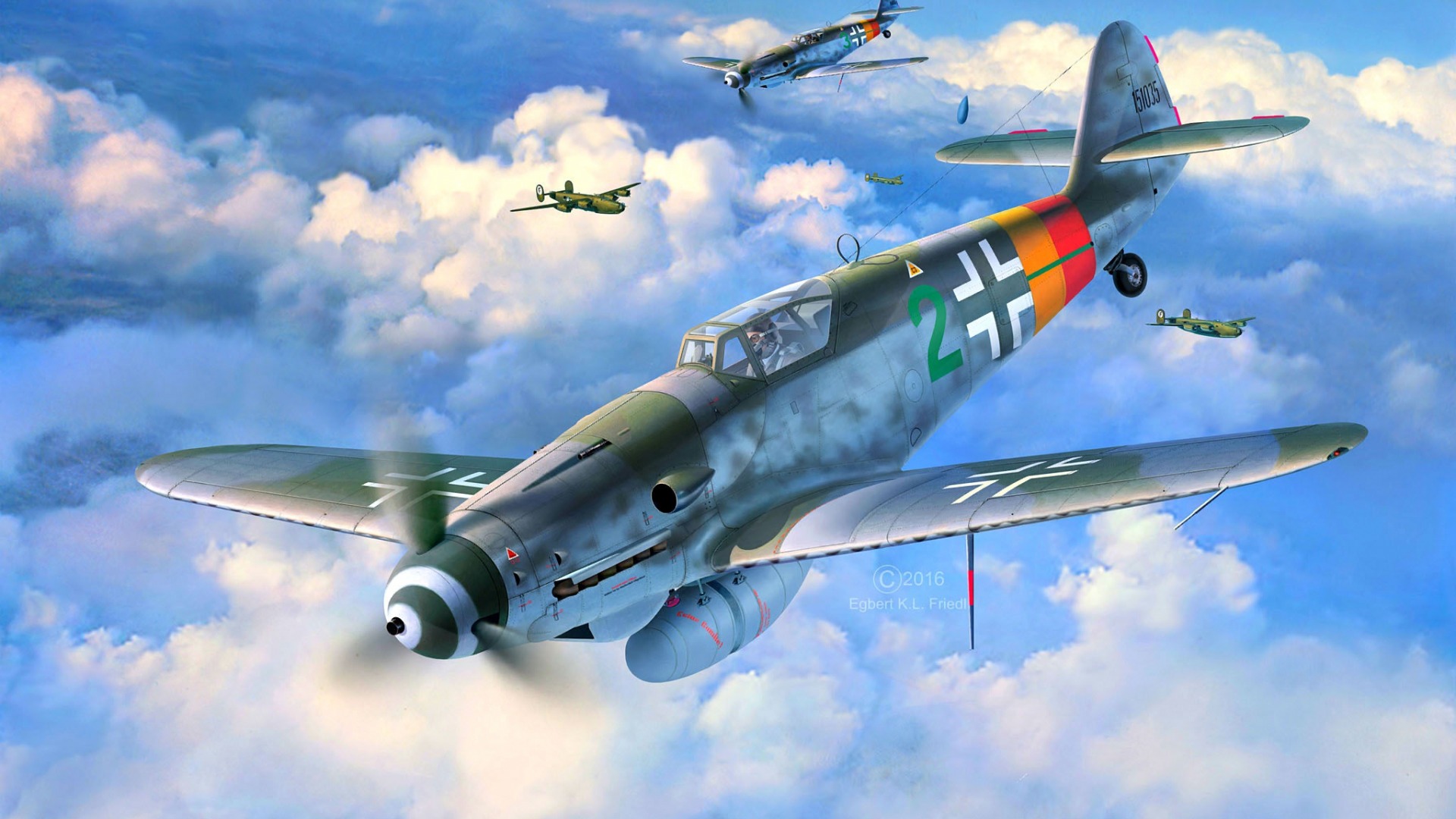 рисунок Messerschmitt Bf 109G-10