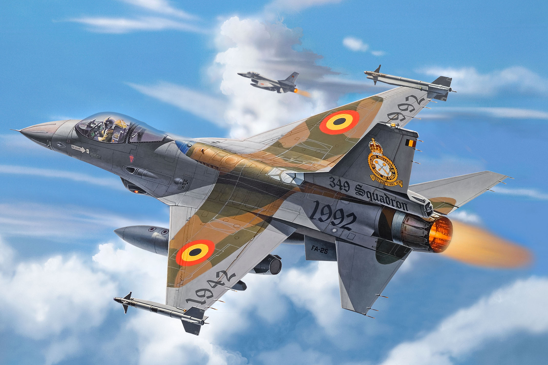 рисунок F-16A Fighting Falcon