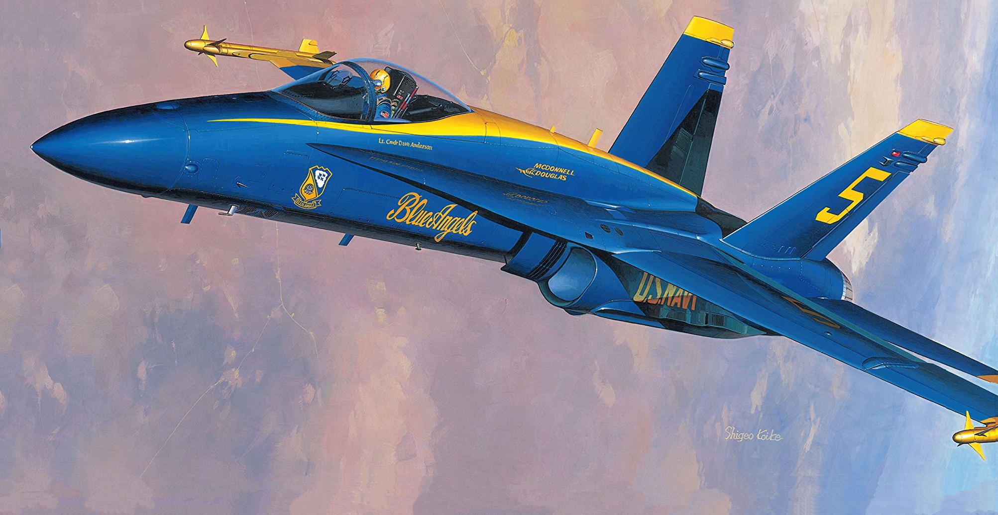 рисунок US Navy Blue Angels F/A-18A Hornet