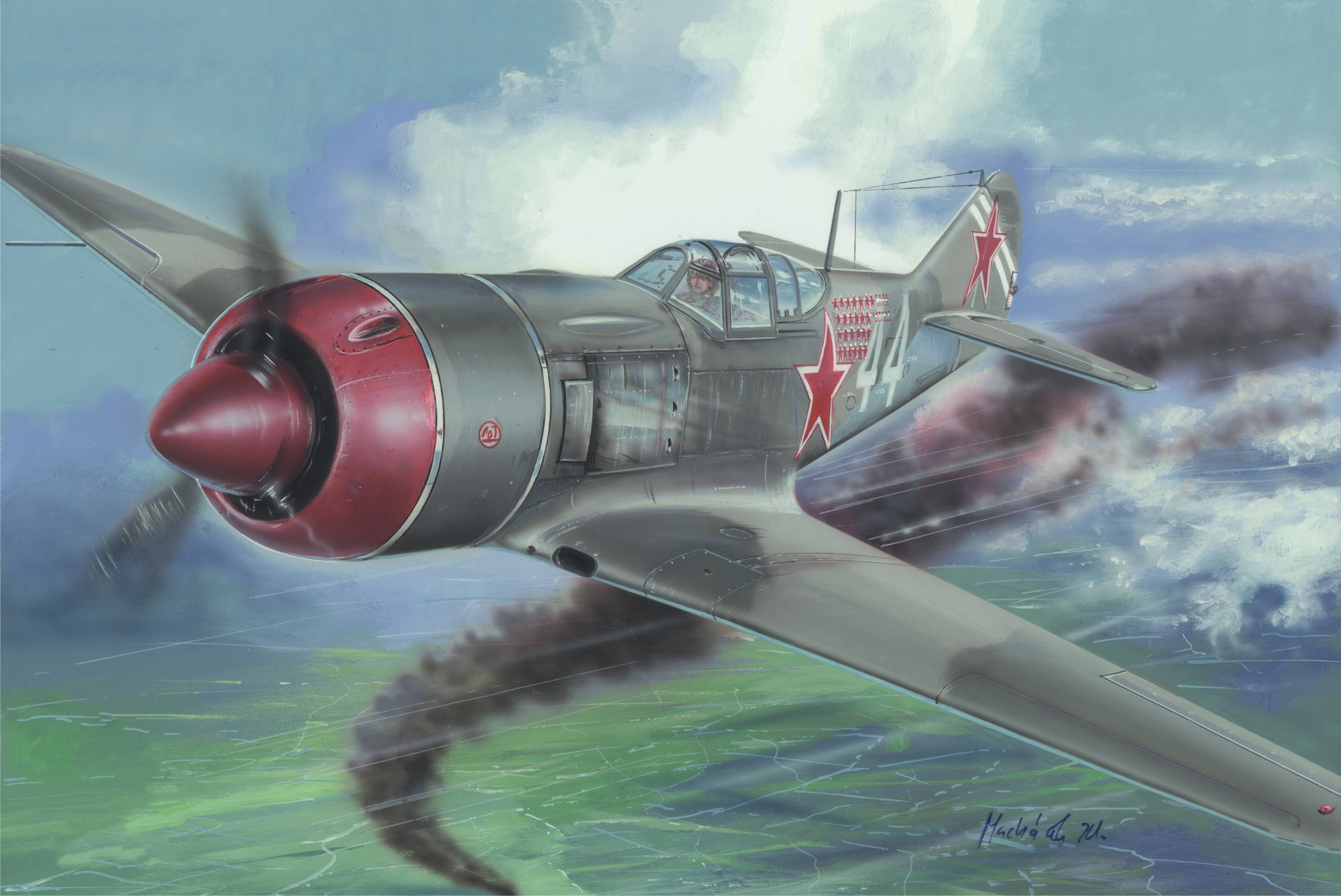 рисунок Lavochkin La-7 Soviet Fighter Aircraft