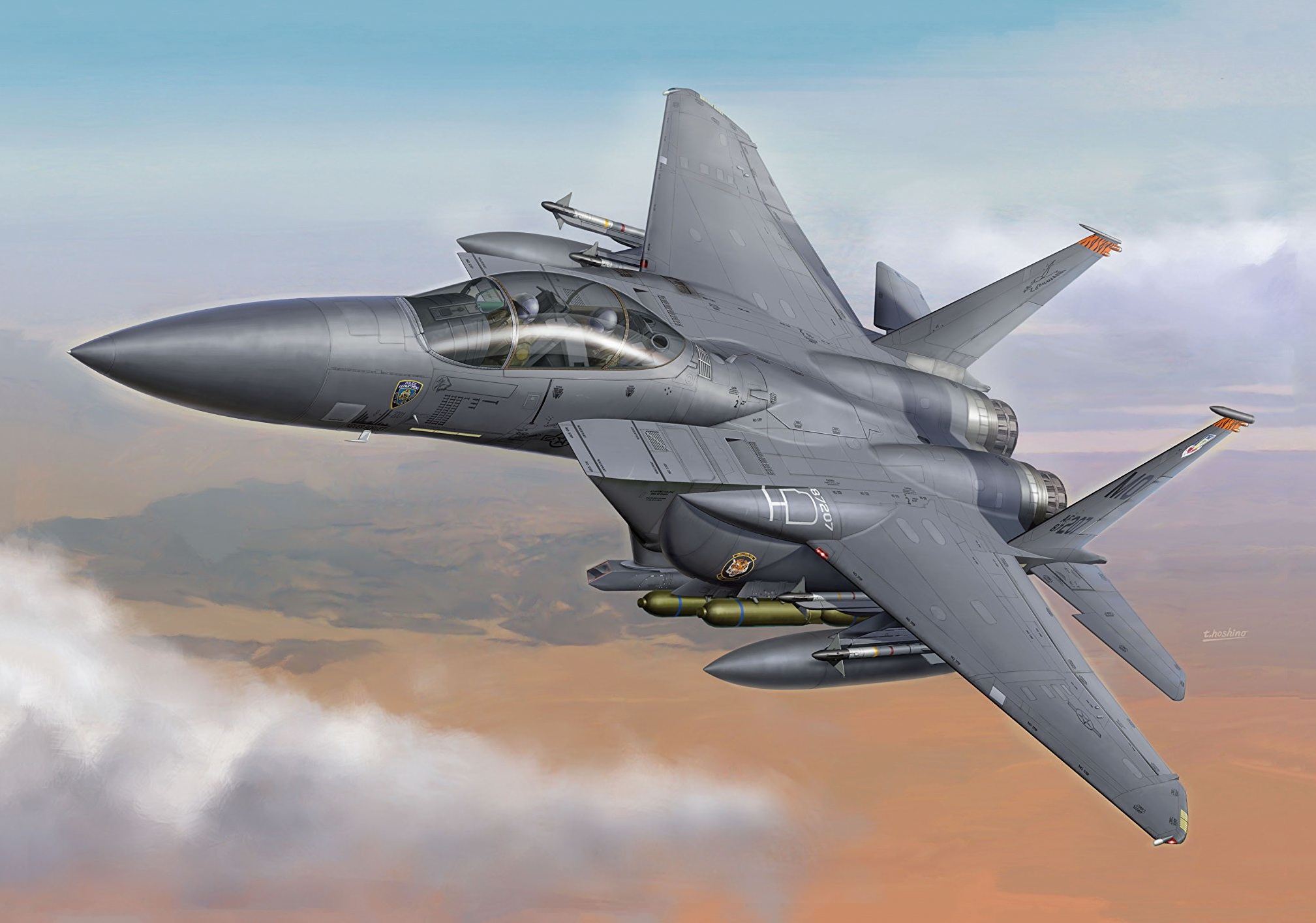 рисунок F-15E Strike Eagle US Air Force Fighter/Attacker