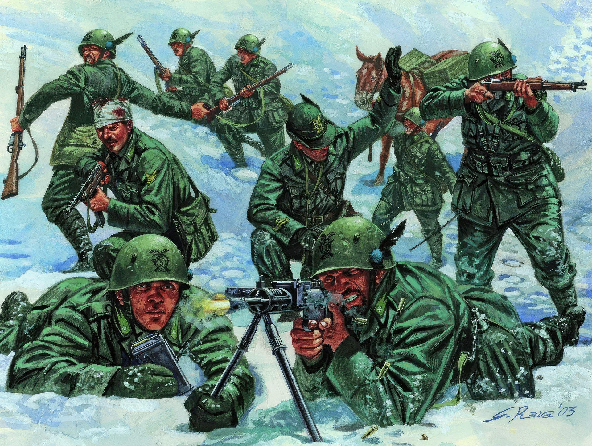 рисунок World War II Alpini - Italian Mountain Troops