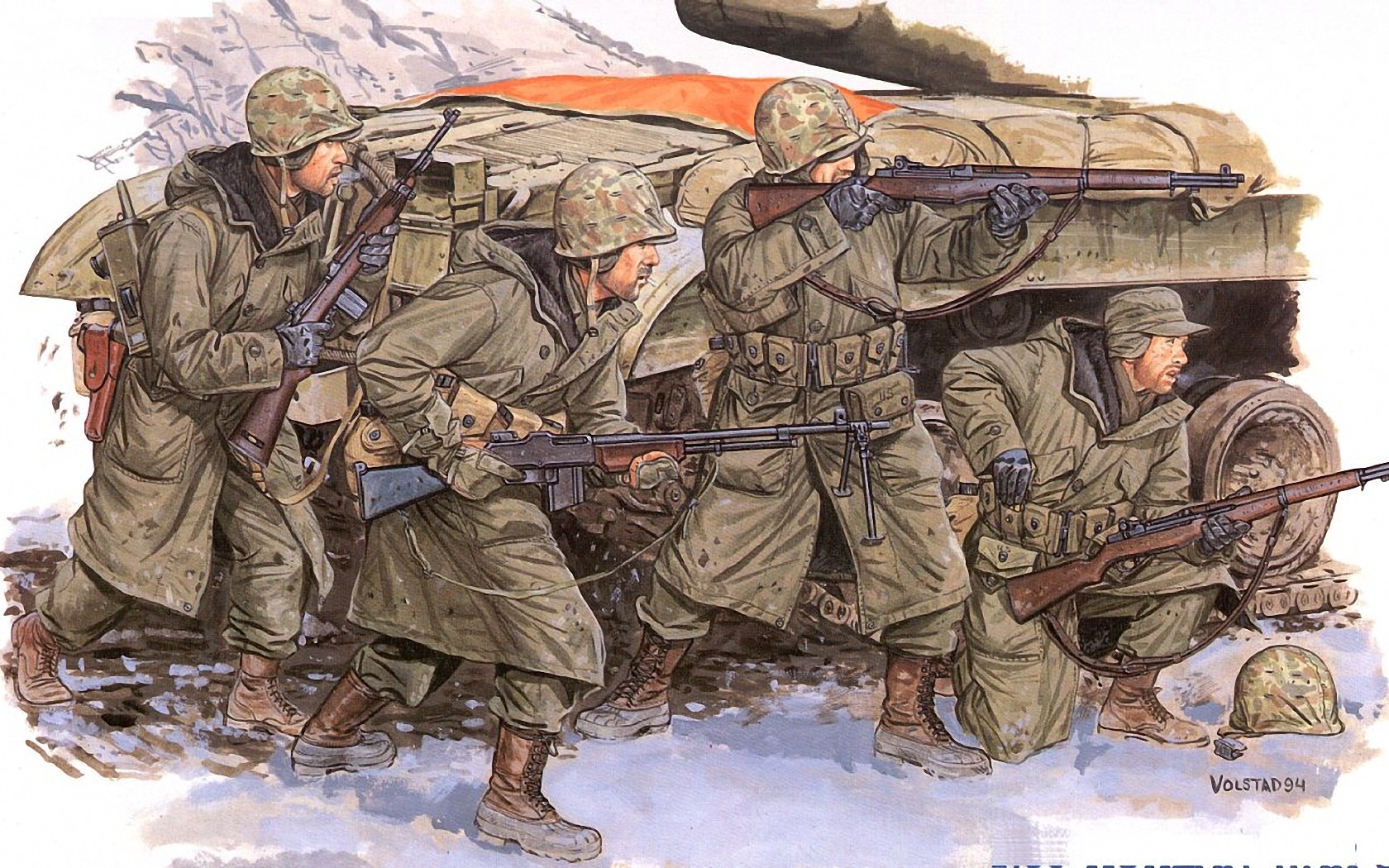 рисунок Морская пехота США в Корее
