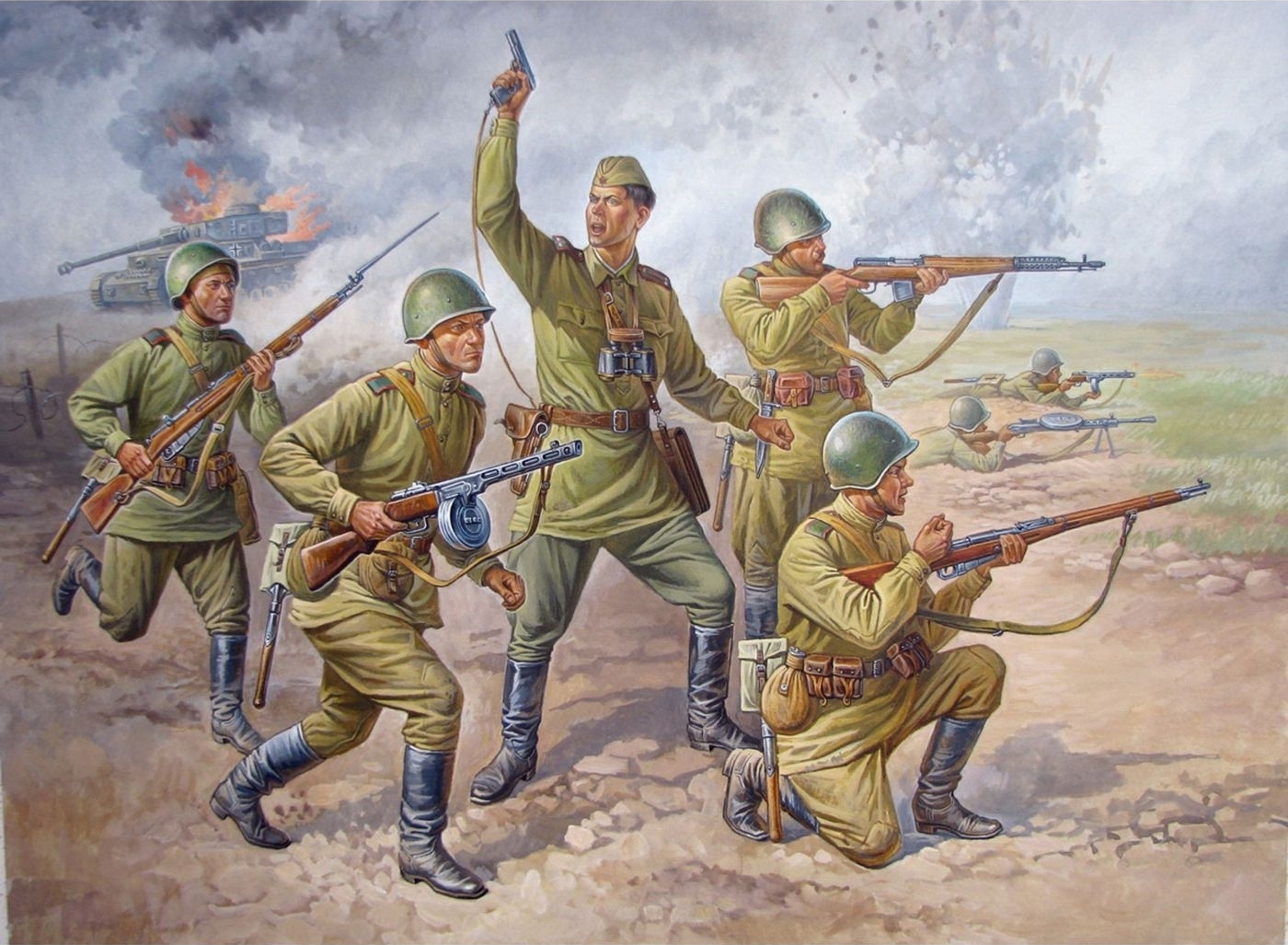 Рисунок советского солдата